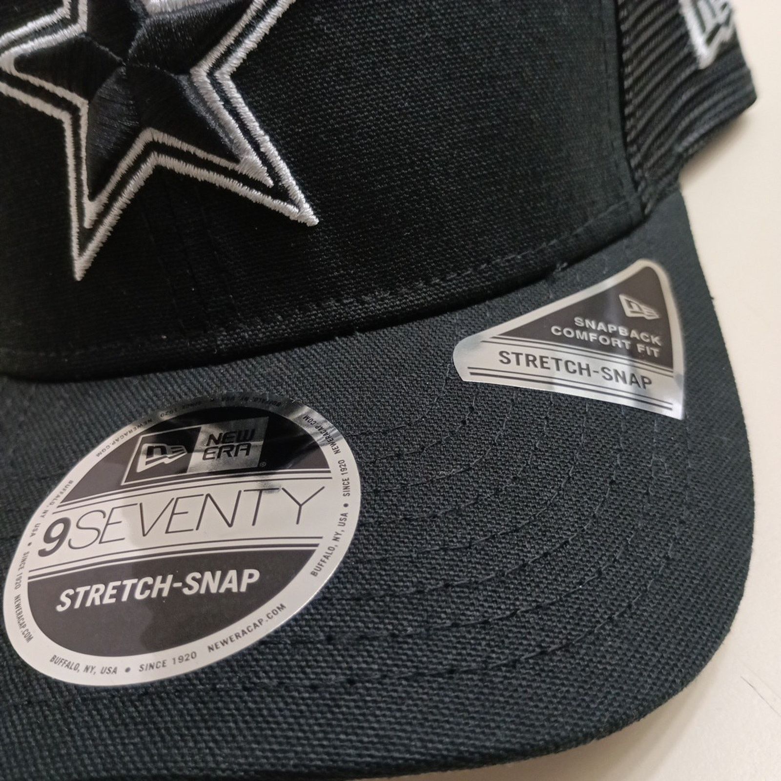 New Era New Era 9SEVENTY Dallas Cowboys Black Trucker Canvas Hat Cap Size ONE SIZE - 2 Thumbnail