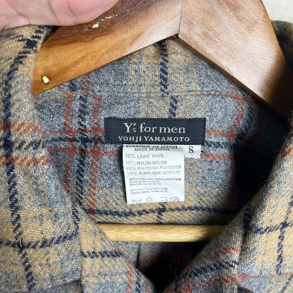 Y's for Men Y's For Men by Yohji Yamamoto Lane Wool Long Sleeve Shirt Size US S / EU 44-46 / 1 - 8 Thumbnail
