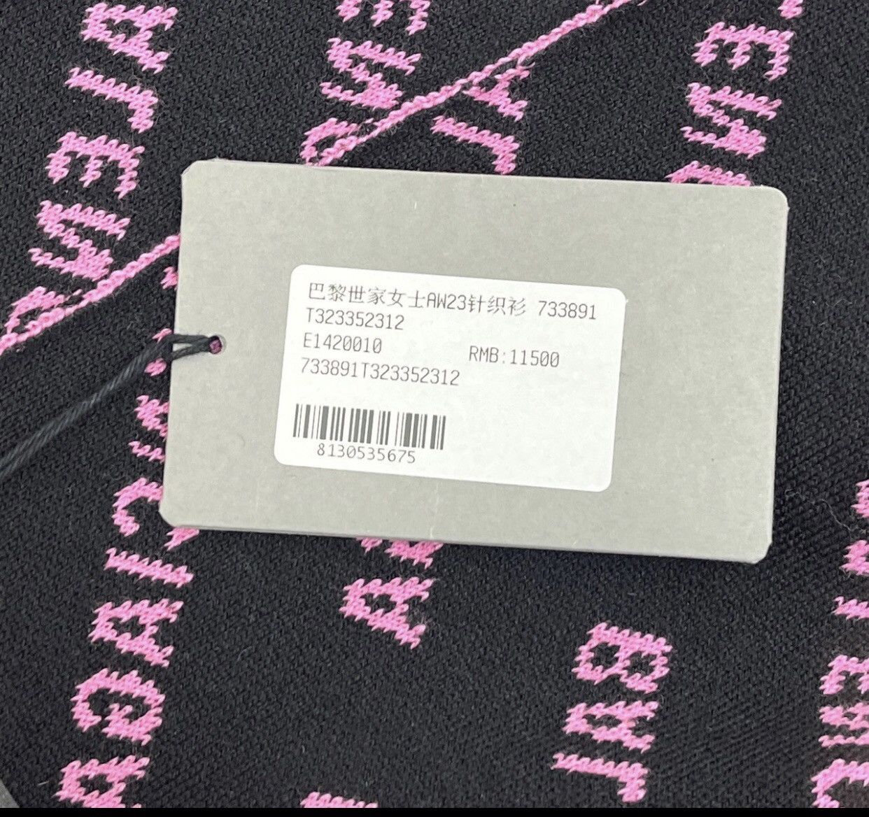 Balenciaga Balenciaga Pink Full Classic LogoKnitted Cardigan shirt Size US S / EU 44-46 / 1 - 8 Thumbnail