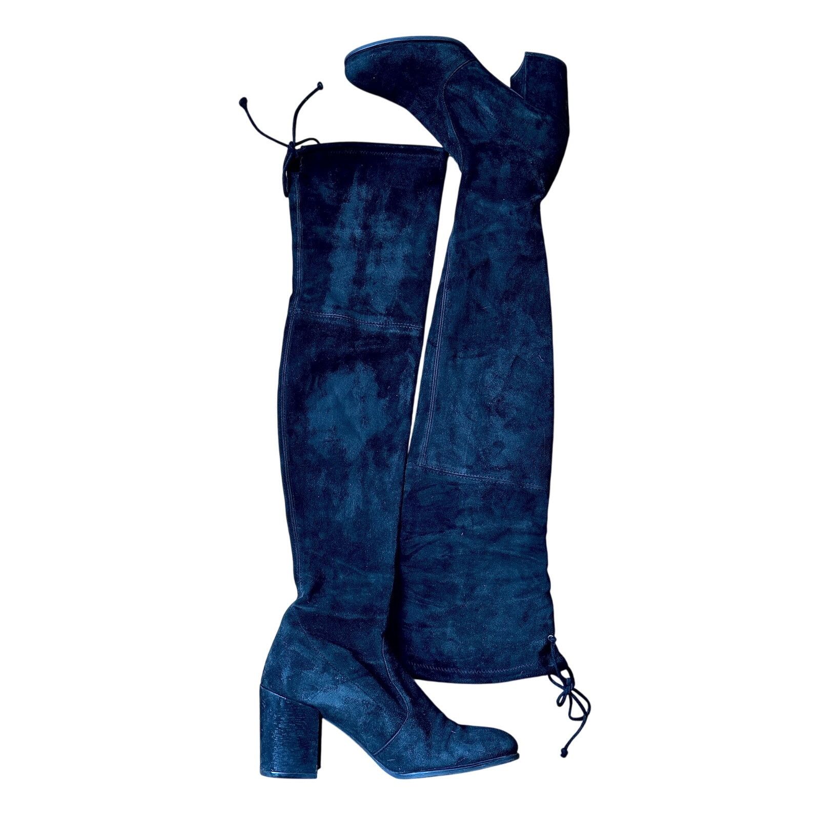 Stuart Weitzman Stuart Weitzman Tieland Black Suede Over the Knee Boots Size US 8 / IT 38 - 2 Thumbnail