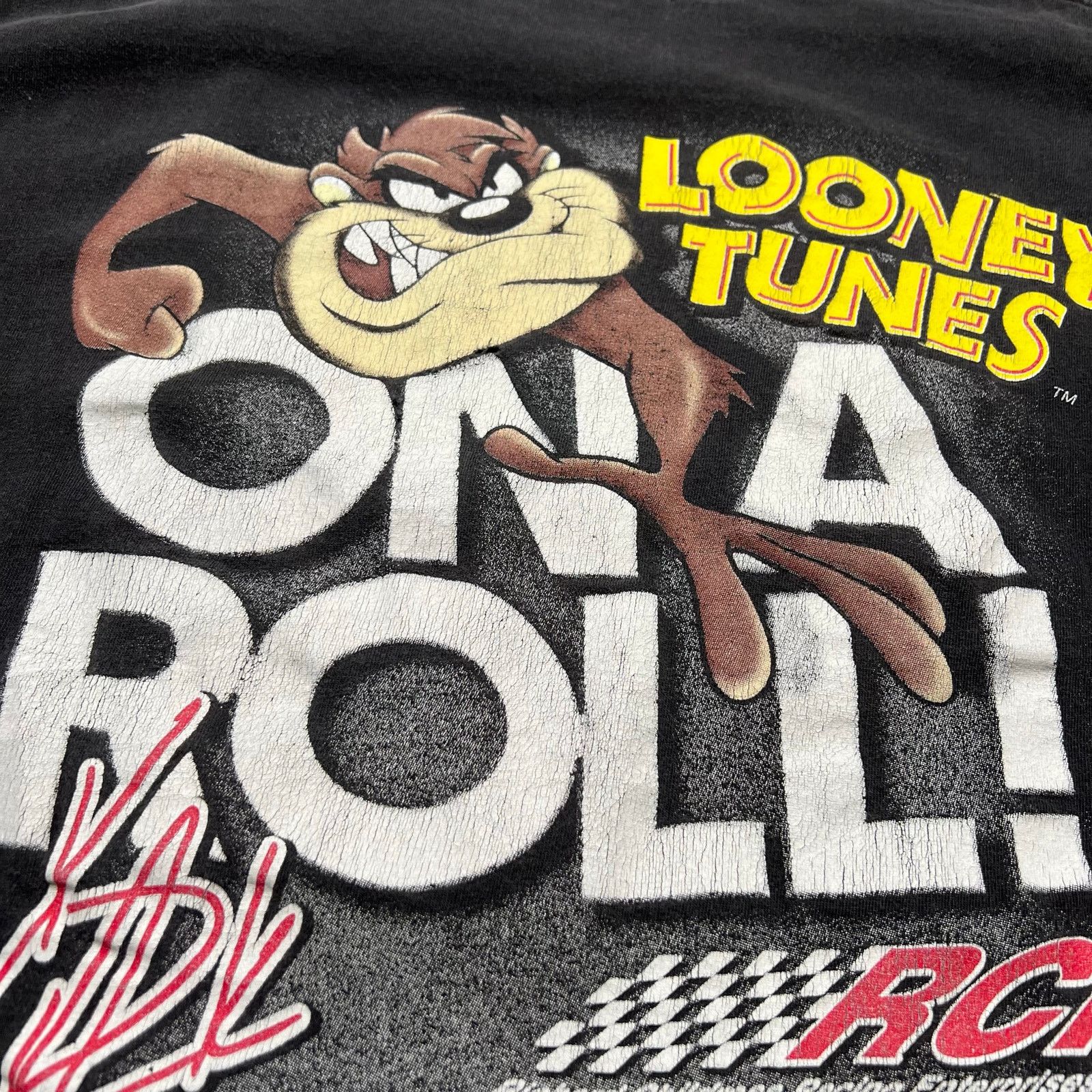 Chase Authentics Vintage 90s Kevin Harvick T Shirt 2XL Black Looney Tunes Size US XXL / EU 58 / 5 - 9 Thumbnail