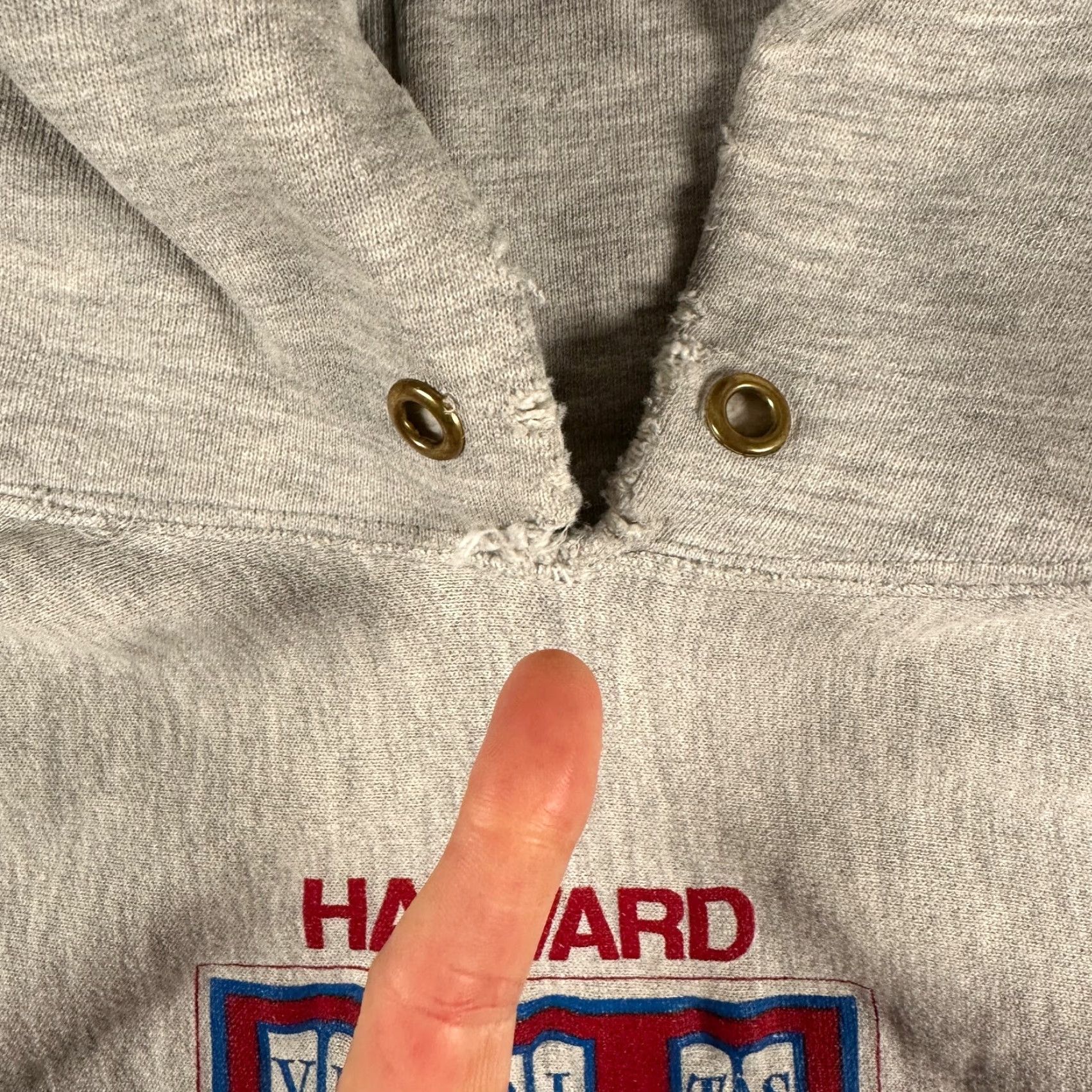 Champion VINTAGE Harvard Graduate School Champion Reverse Weave Hoodie Womens XL Crop 90s College University Gray Size XL / US 12-14 / IT 48-50 - 4 Thumbnail