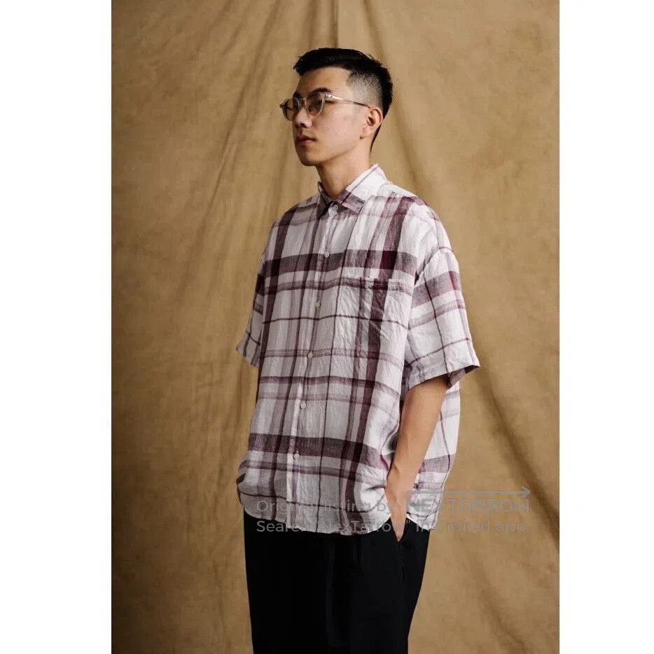 Japanese Brand Black Check Short Sleeve Shirt. Size US L / EU 52-54 / 3 - 5 Thumbnail