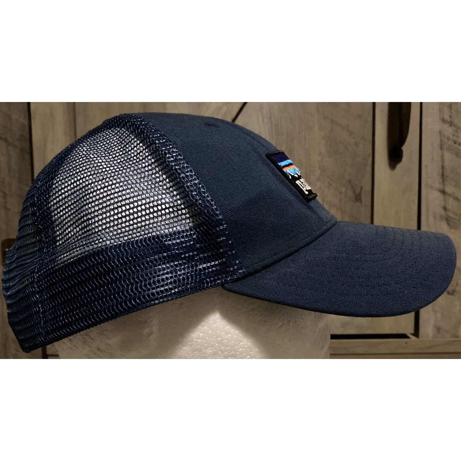 Patagonia VTG Patagonia P-6 Patch Hat Cap Adjustable Navy Navy Mens Adjustable Hat Patch P-6 90s Vintage Cap Size ONE SIZE - 4 Thumbnail