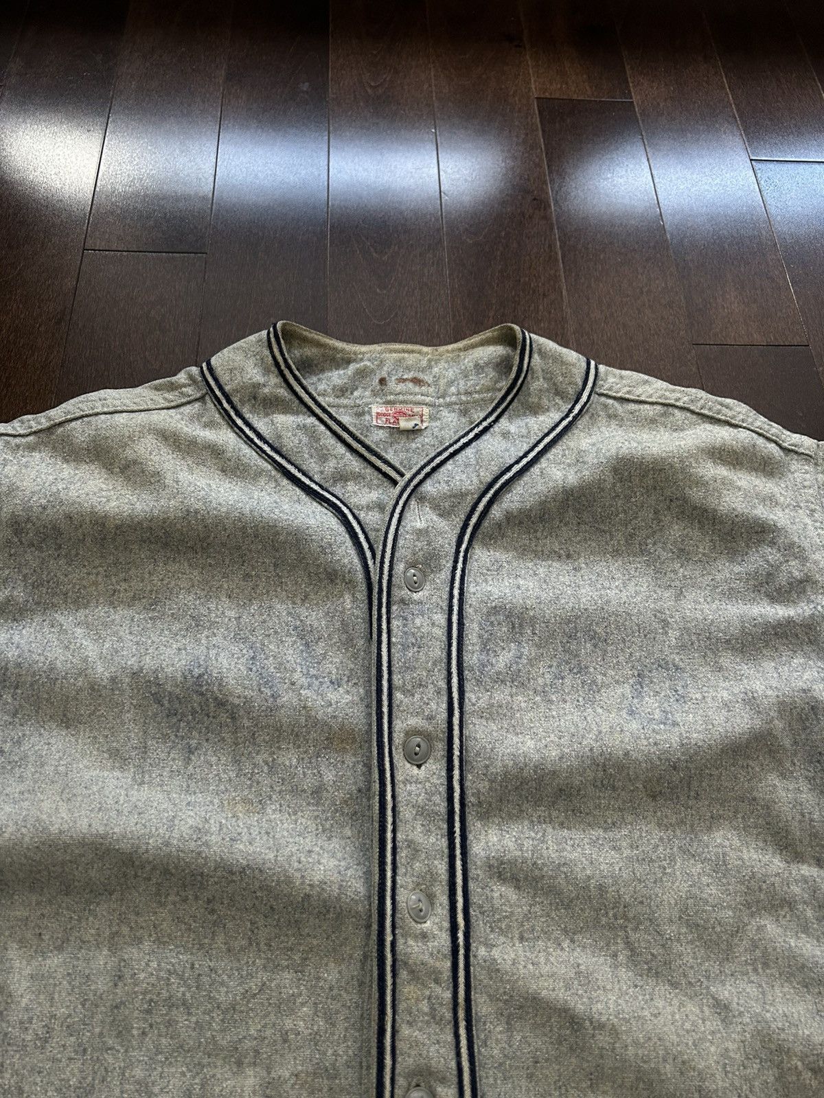 Other Dodge Davis True Vintage 1940’s Wool Baseball Jersey Size US L / EU 52-54 / 3 - 4 Thumbnail