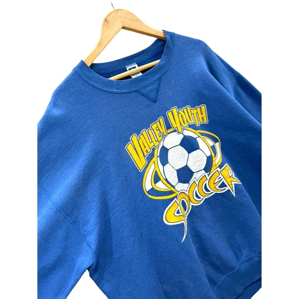 Russell Athletic × Vintage 1990's Russell Athletic Valley Youth Soccer Distressed Crew Size US XXL / EU 58 / 5 - 4 Thumbnail