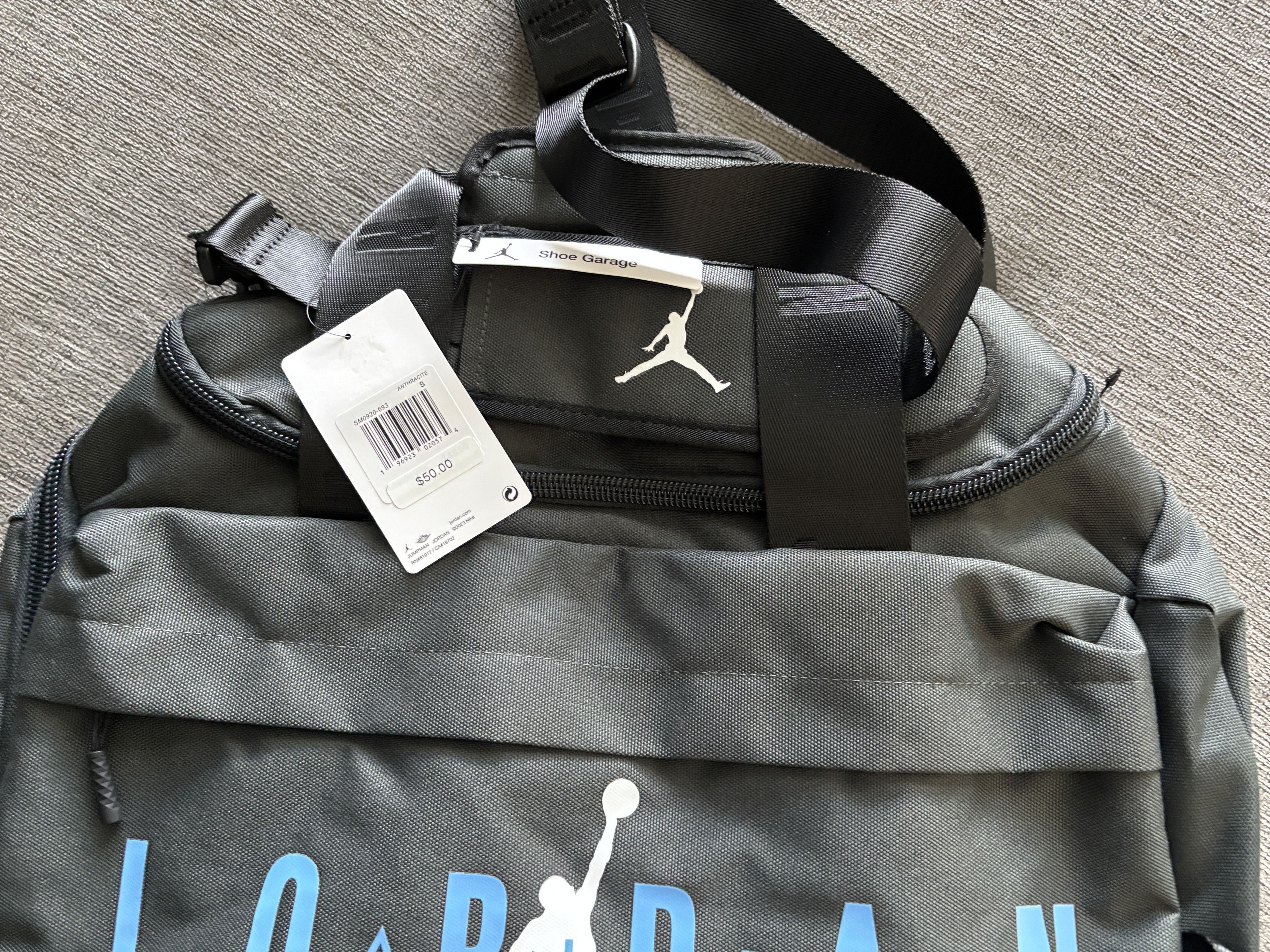 Jordan Brand Jordan Air Duffel Bag Blue Black Gym Travel Bag NWT Size ONE SIZE - 3 Thumbnail