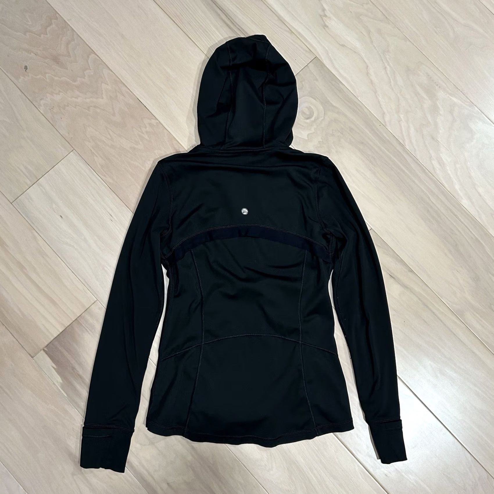 Vintage QUEENIEKE Full Zip Hoodie Slim Fit Jacket Womens Black Small Short Sleeve Long Sleeve Activewear Sports Jacket Size S / US 4 / IT 40 - 4 Thumbnail