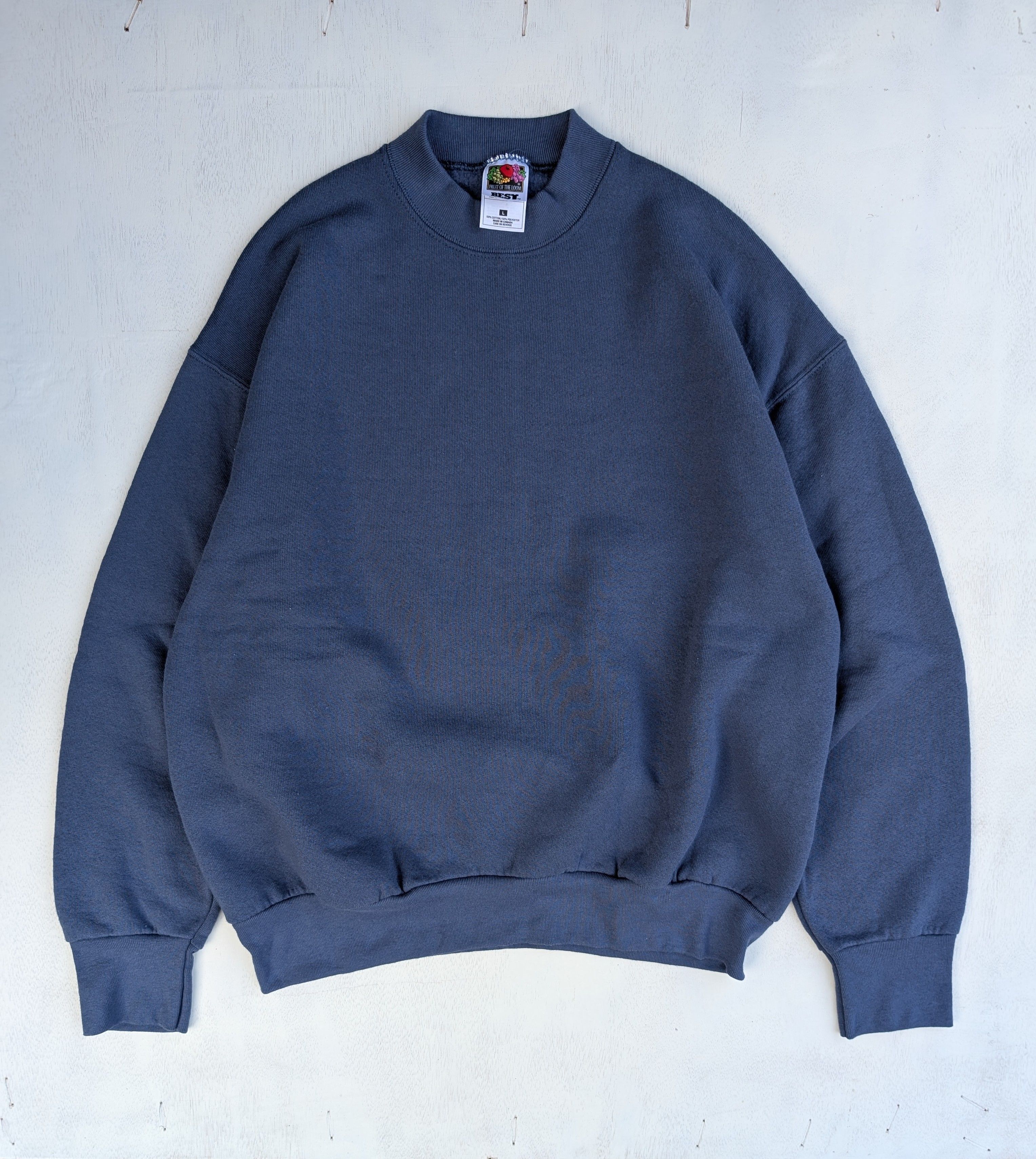 Fruit Of The Loom × Vintage Vintage Fruit of the loom blank sweatshirt blue sz L Size US L / EU 52-54 / 3 - 1 Thumbnail