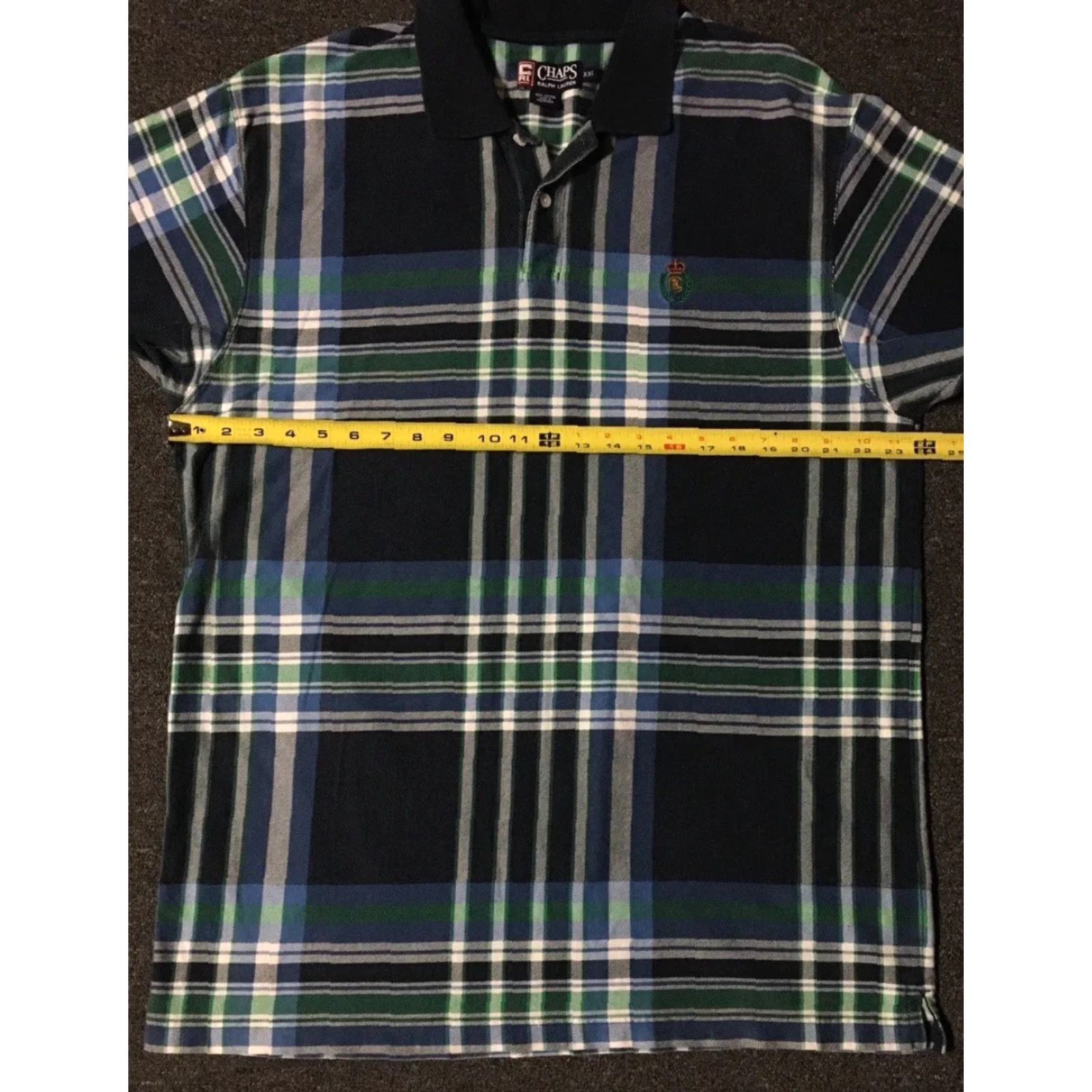 Polo Ralph Lauren VINTAGE Polo Ralph Lauren Plaid Shirt XX L Beach Nautical Golf Sailing Surf 90s Blue Green Mens Short Sleeve Polo Shirt Size US XXL / EU 58 / 5 - 5 Thumbnail