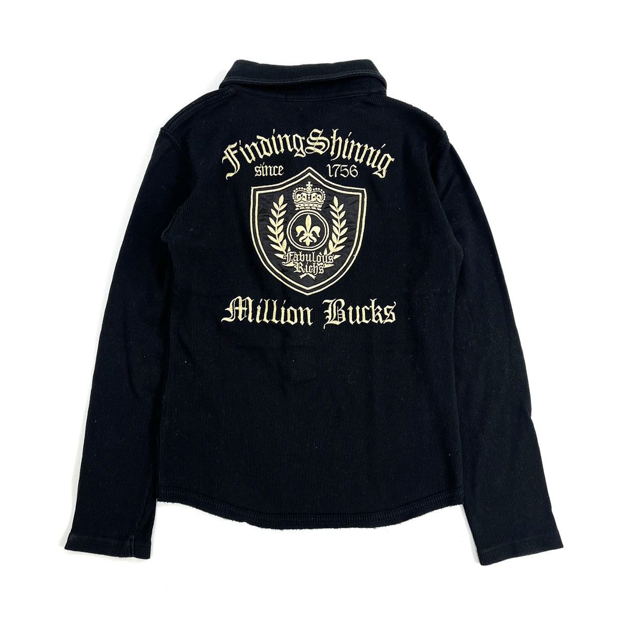 If Six Was Nine × Japanese Brand × Le Grande Bleu (L.G.B.) Semantic Design Grunge Poem Cross Button Long Sleeve Size M / US 6-8 / IT 42-44 - 2 Thumbnail