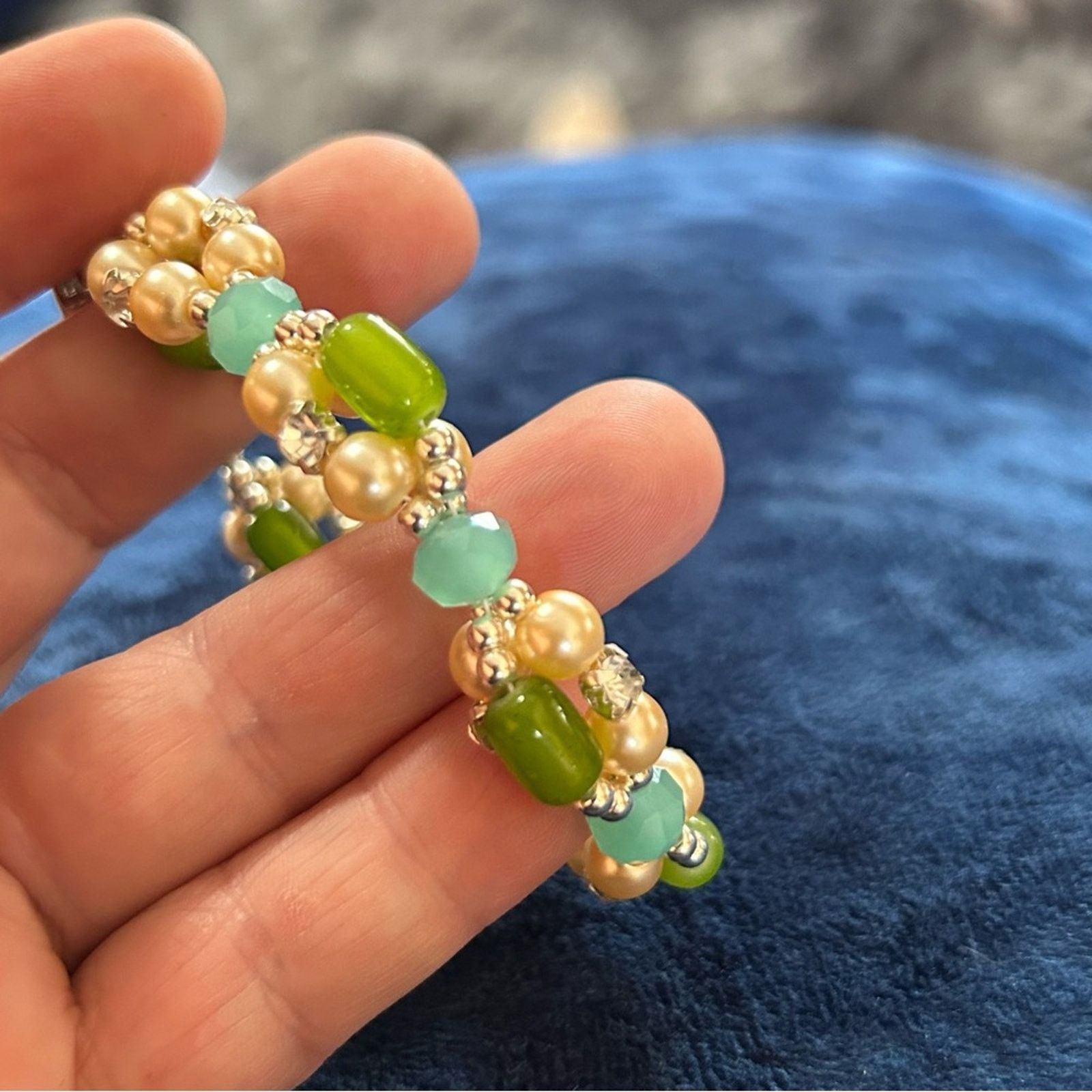 Handmade Handcrafted elegant lime fresh glam twist bracelet Size ONE SIZE - 3 Thumbnail