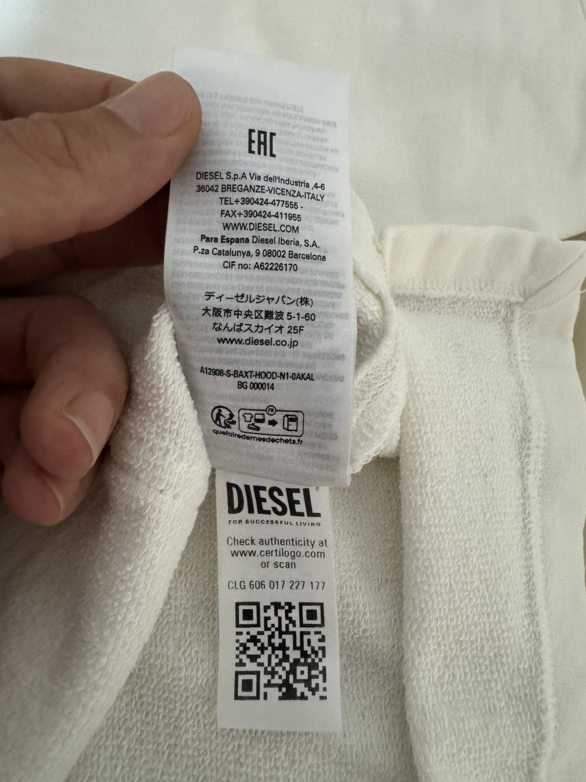 Diesel Diesel Airbrush Hoodie –Size M –Brand New with Tag & Receipt Size US M / EU 48-50 / 2 - 12 Thumbnail