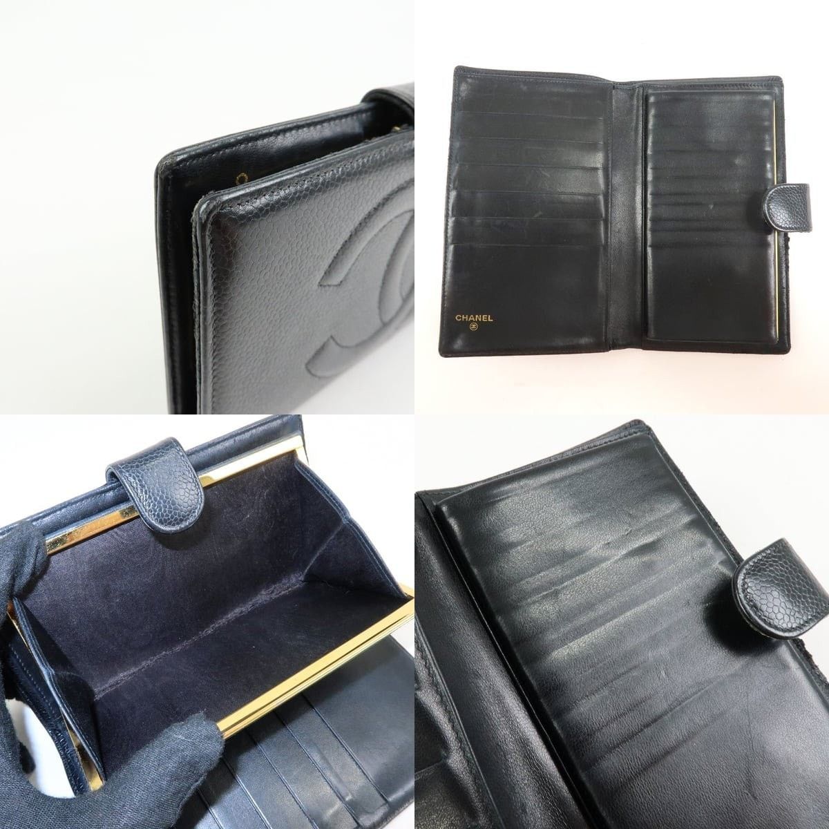 Chanel Chanel CC Logo Caviar Leather Wallet Black Size ONE SIZE - 5 Thumbnail