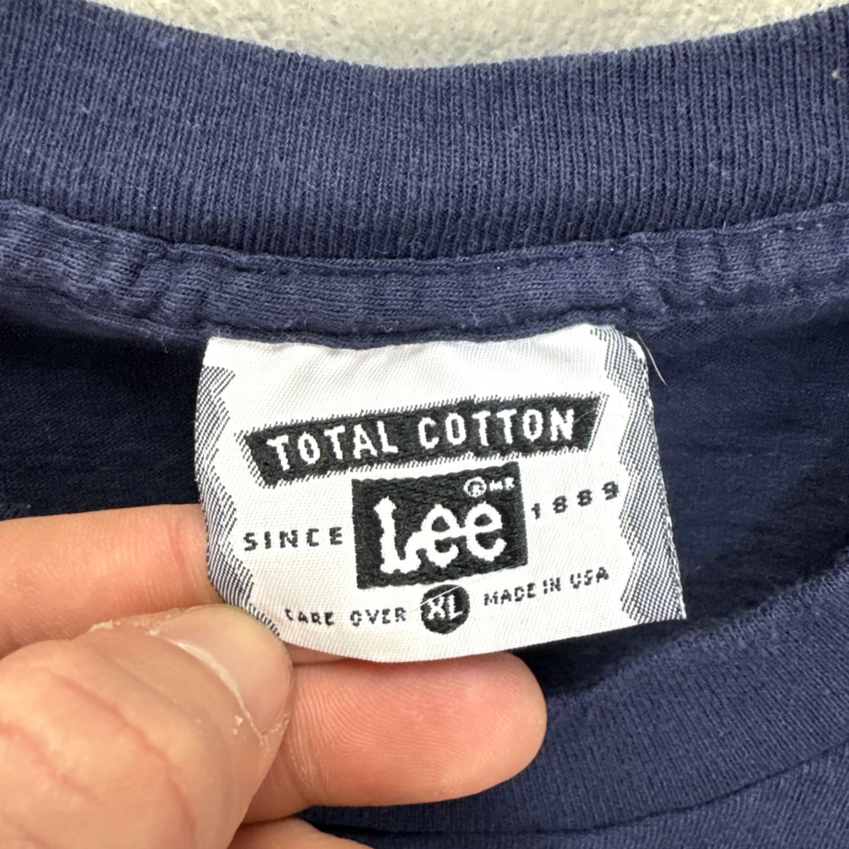 Lee VINTAGE Lee Sport T-Shirt XL Navy Blue David Letterman Late Show Pop Culture Men Shirt Size US XL / EU 56 / 4 - 3 Thumbnail