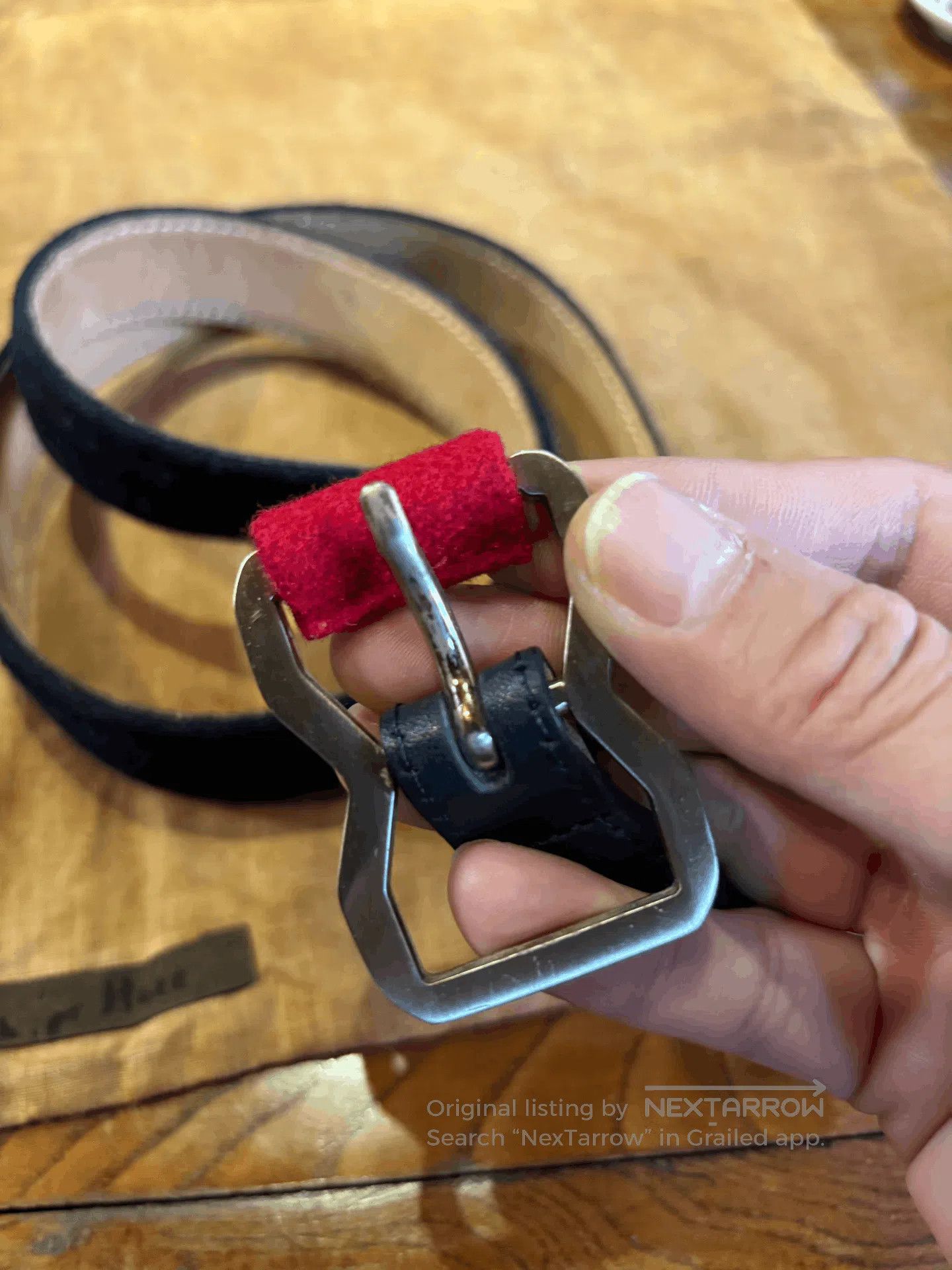 Thom Browne Thom Browne x Brooks Brothers Wool Leather Belt. Size ONE SIZE - 2 Thumbnail