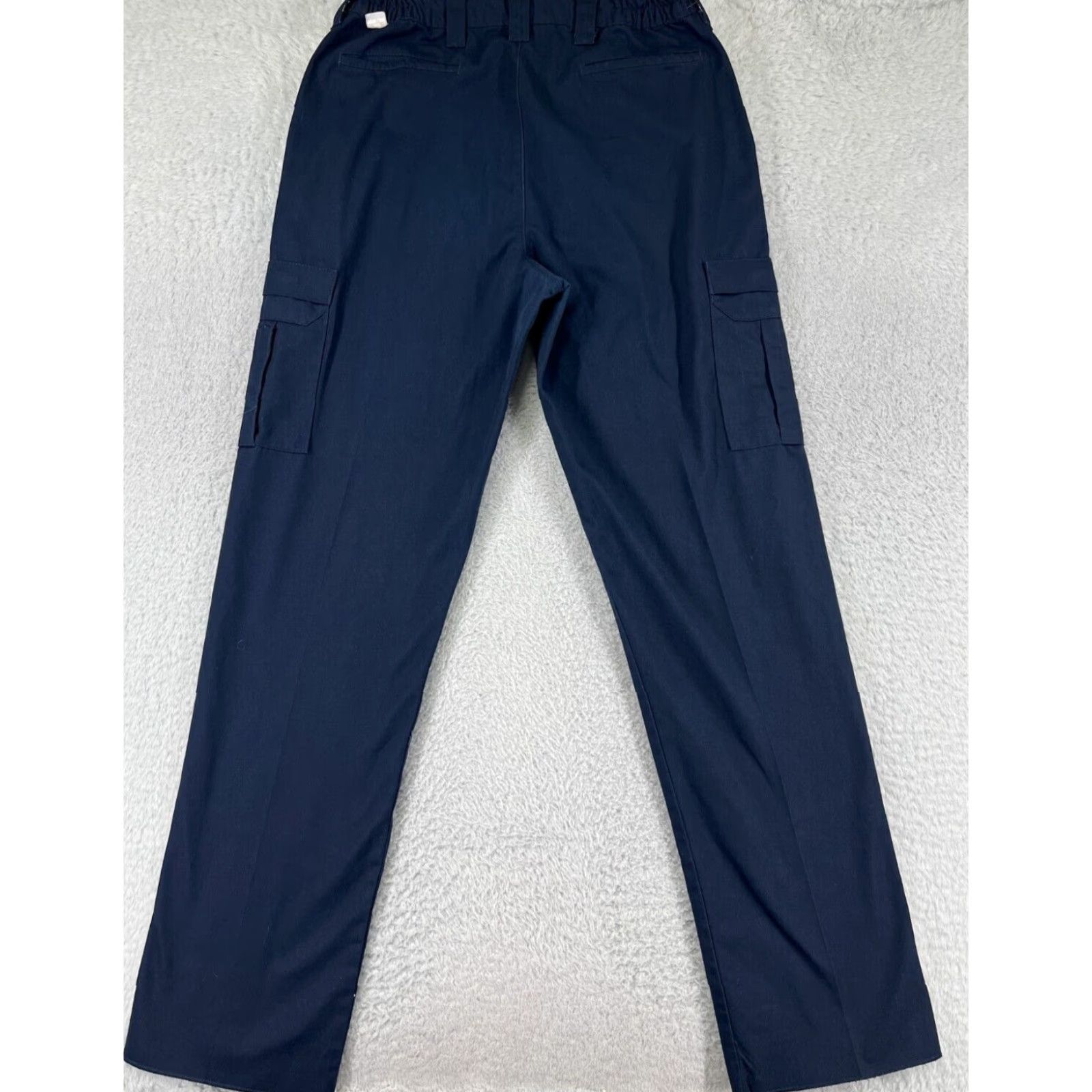 Vintage Reed Mens Blue Beige Cargo Uniform Polyester Blend Workwear Pants 36 Inseam Rise Reed Pants Mens 36 Beige Blue Cargo Workwear Trades Flex Size US 36 / EU 52 - 2 Thumbnail