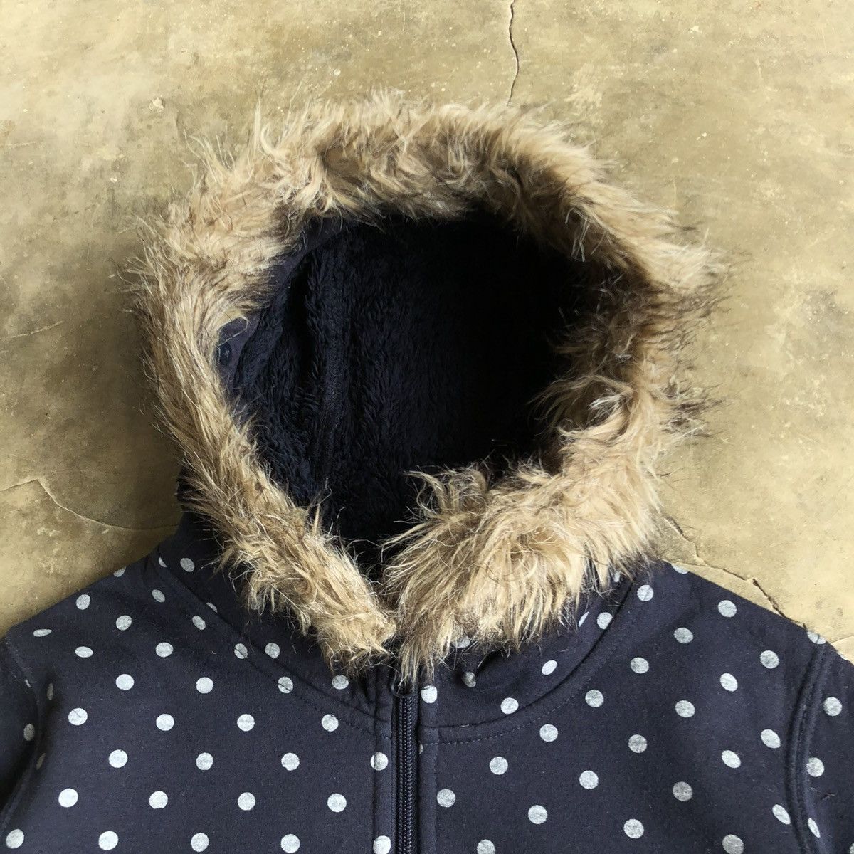 Hysteric Glamour 2000s GU Polkadot Motif Fur Ziphoodie Navy Lgb Ifsixwasnine Size US M / EU 48-50 / 2 - 5 Thumbnail