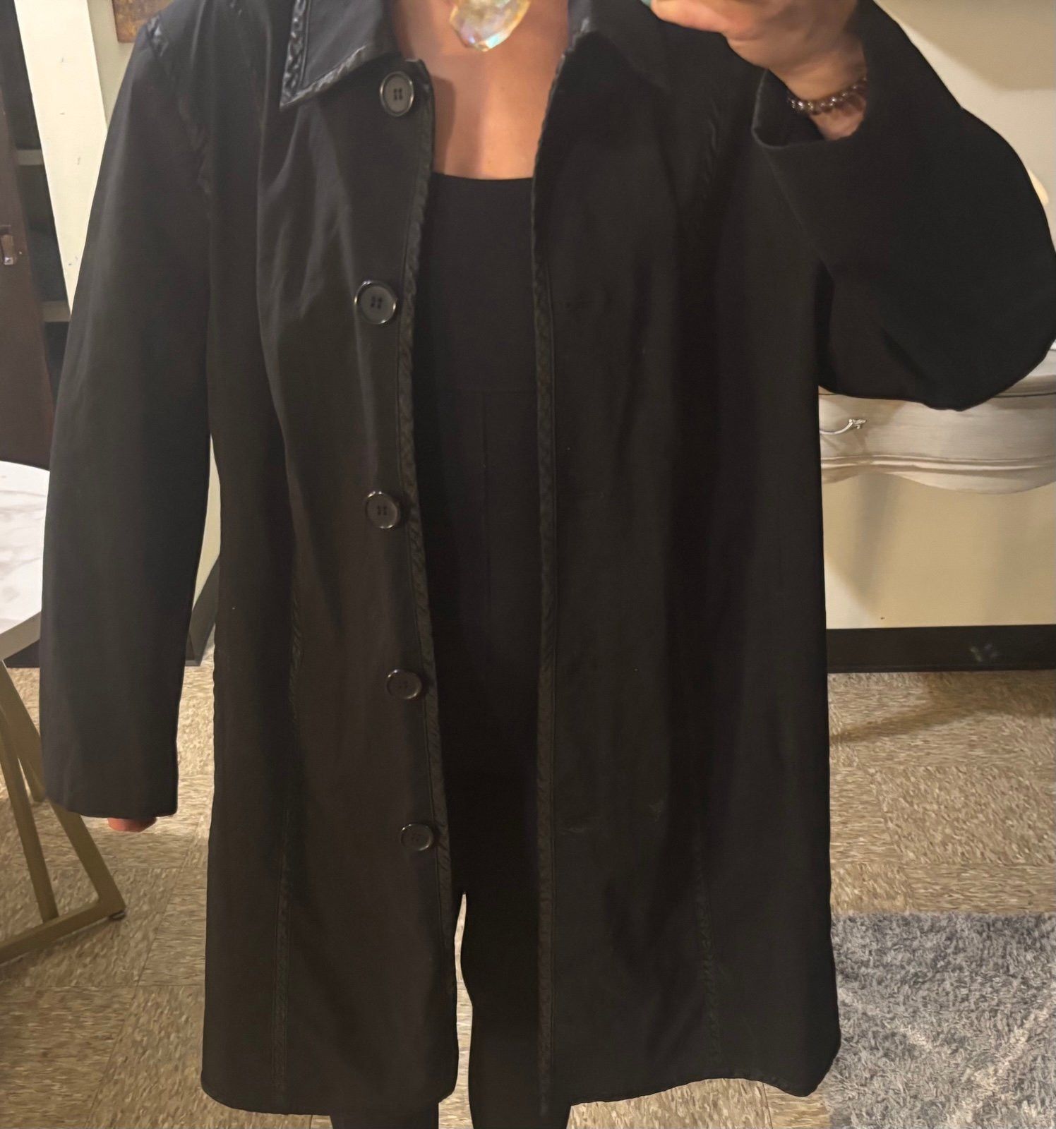 Other LONG TRENCH COAT - NUAGE - Black Size 3XL / US 20-22 - 5 Thumbnail