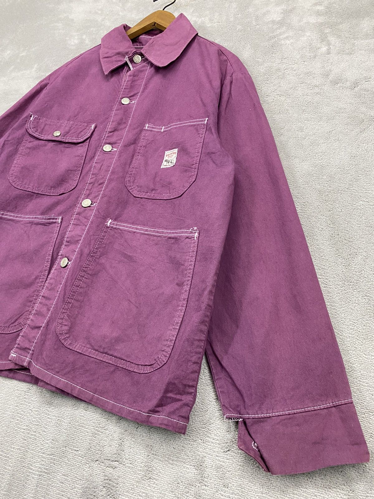 Pointer Vintage 80s POINTER BRAND Workwear Purple Jecket Made In USA Size US L / EU 52-54 / 3 - 6 Thumbnail