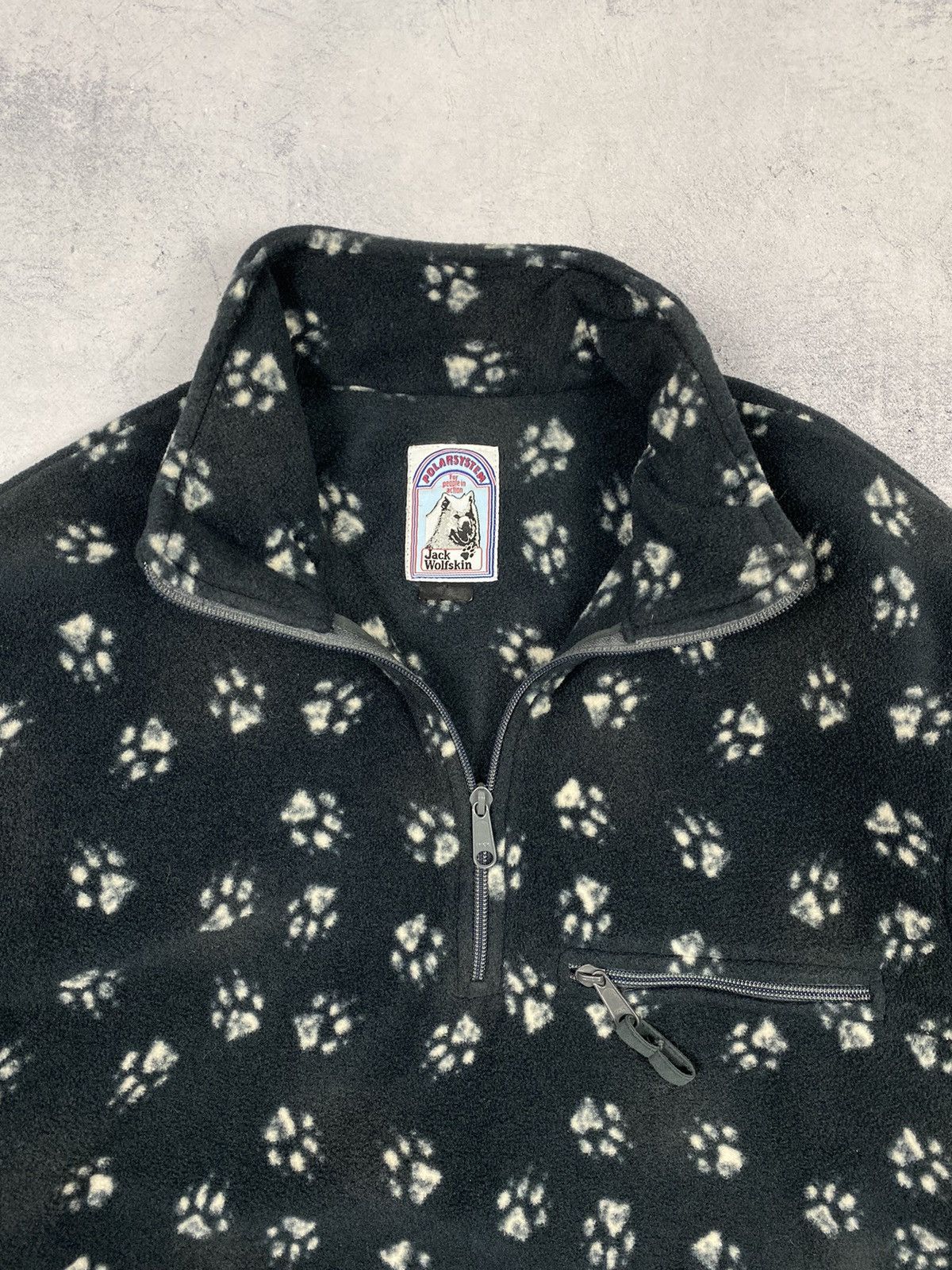 Jack Wolfskin Vintage Jack Wolfskin Polarsystem Paw Prints Fleece Jacket Size US M / EU 48-50 / 2 - 5 Thumbnail