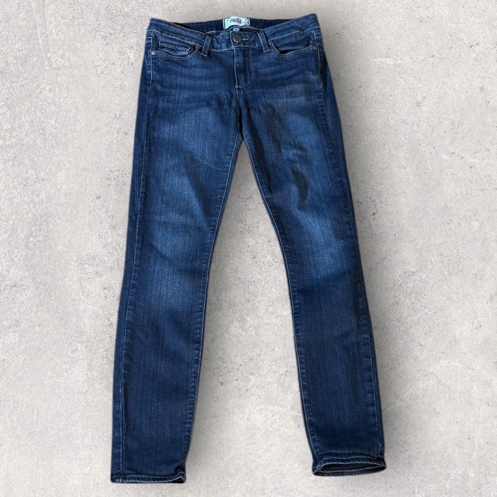 Paige Dark Blue Paige Skinny Jeans Size 27" / US 4 / IT 40 - 2 Thumbnail