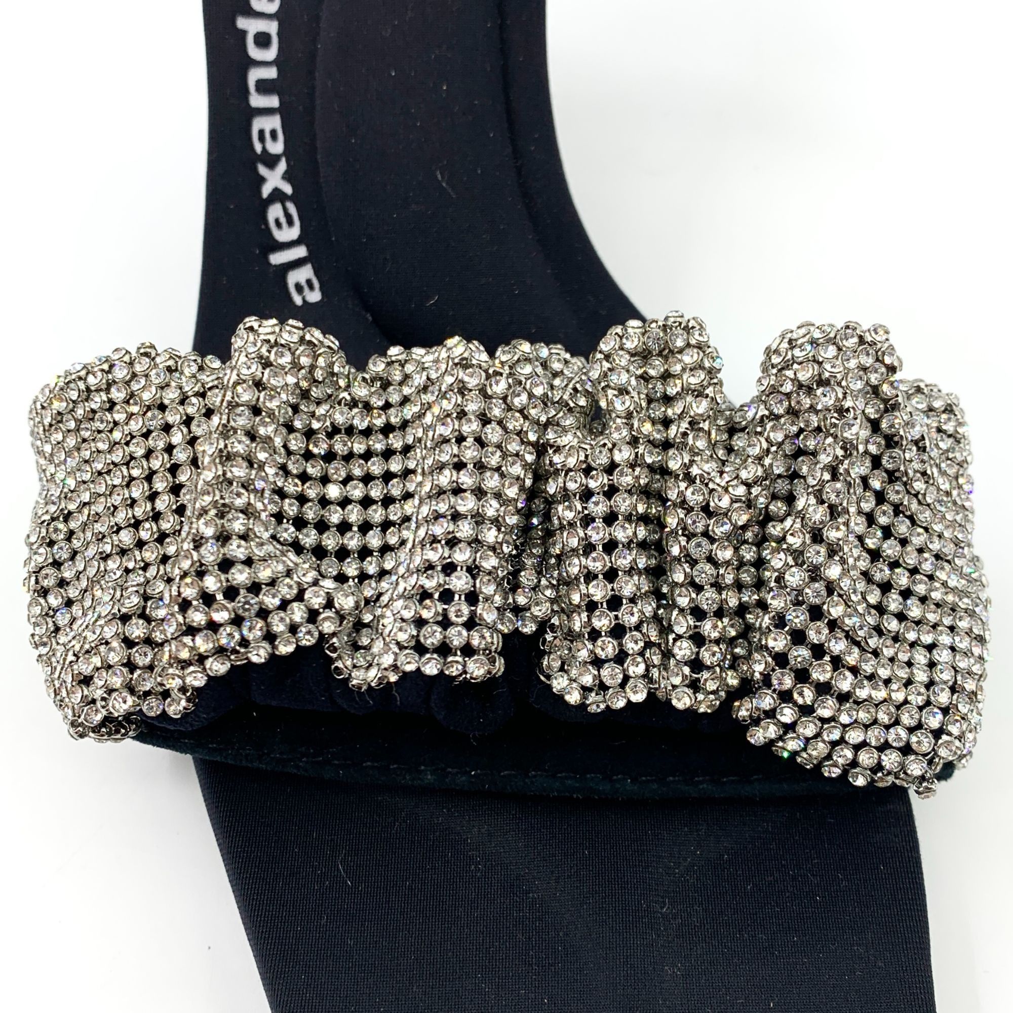 Alexander Wang Alexander Wang Satin & Rhinestone Embellished Heeled Sandals Size US 7 / IT 37 - 6 Thumbnail
