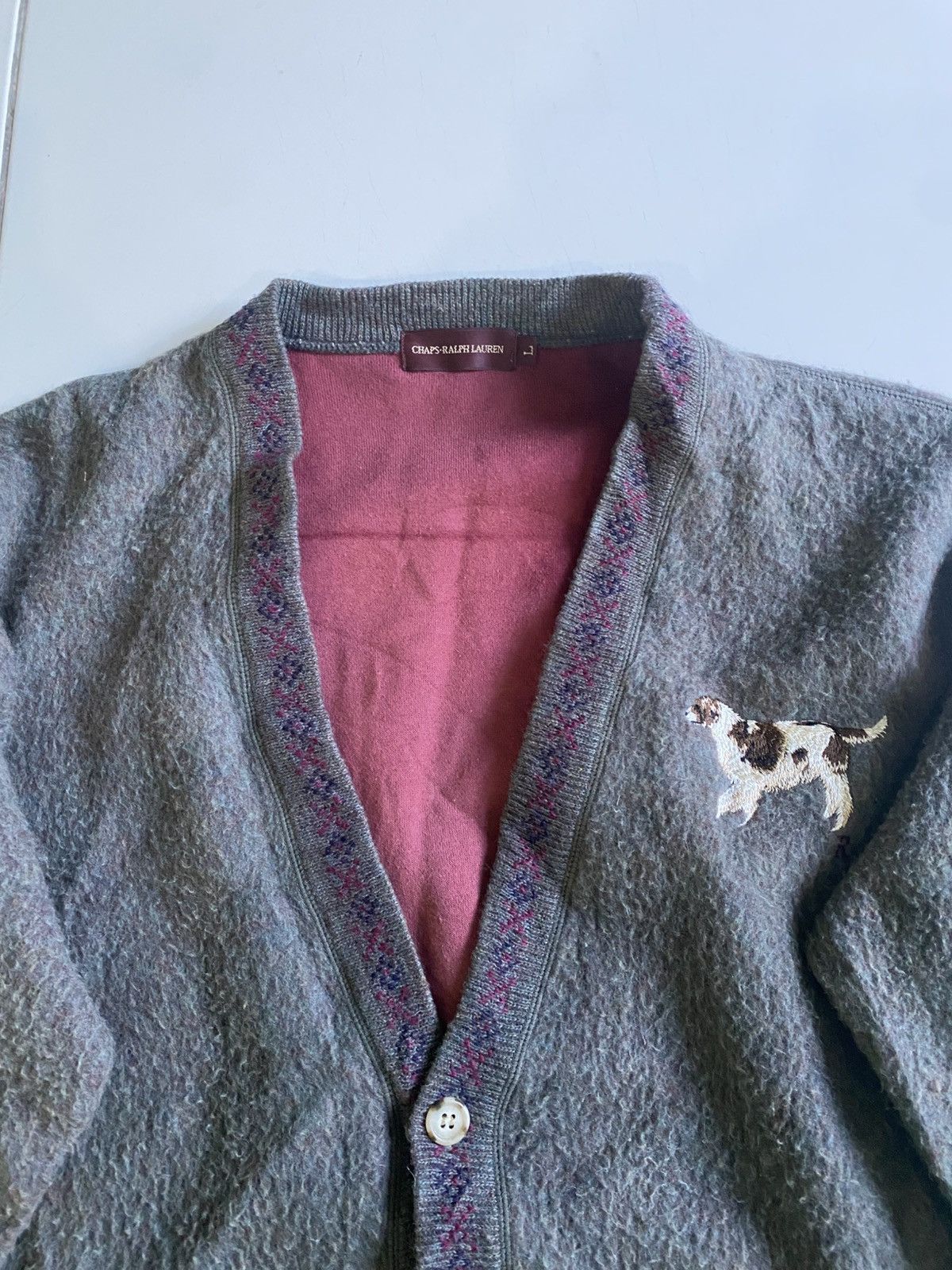 Chaps × Ralph Lauren Vintage Chaps by Ralph lauren cardigan dogs Size US L / EU 52-54 / 3 - 4 Thumbnail
