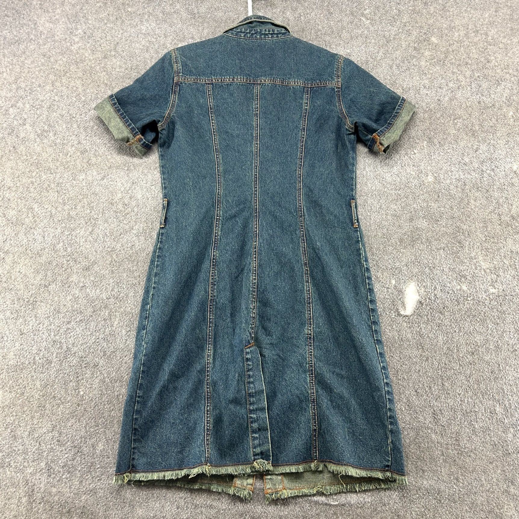 Faded Glory VINTAGE Faded Glory Dress Shirt Dress Womens Small Blue Denim Long Maxi 90s Womens Size 28" / US 6 / IT 42 - 4 Thumbnail
