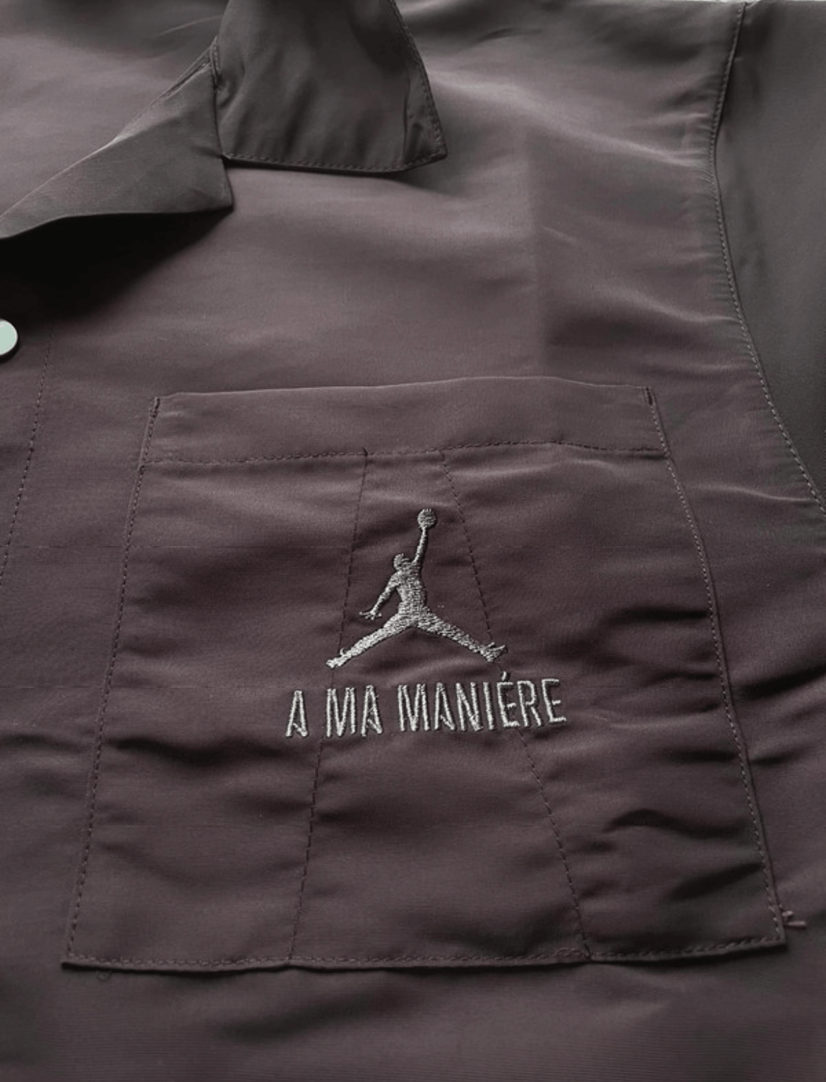 A Ma Maniere × Nike Nike x Jordan A Ma Maniere Button Up Shirt Brown Size US M / EU 48-50 / 2 - 2 Thumbnail