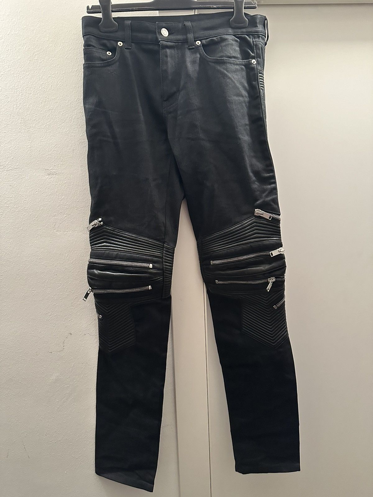 Image of Saint Laurent Paris Saint Laurent Biker Denim in Black, Men's (Size 30)