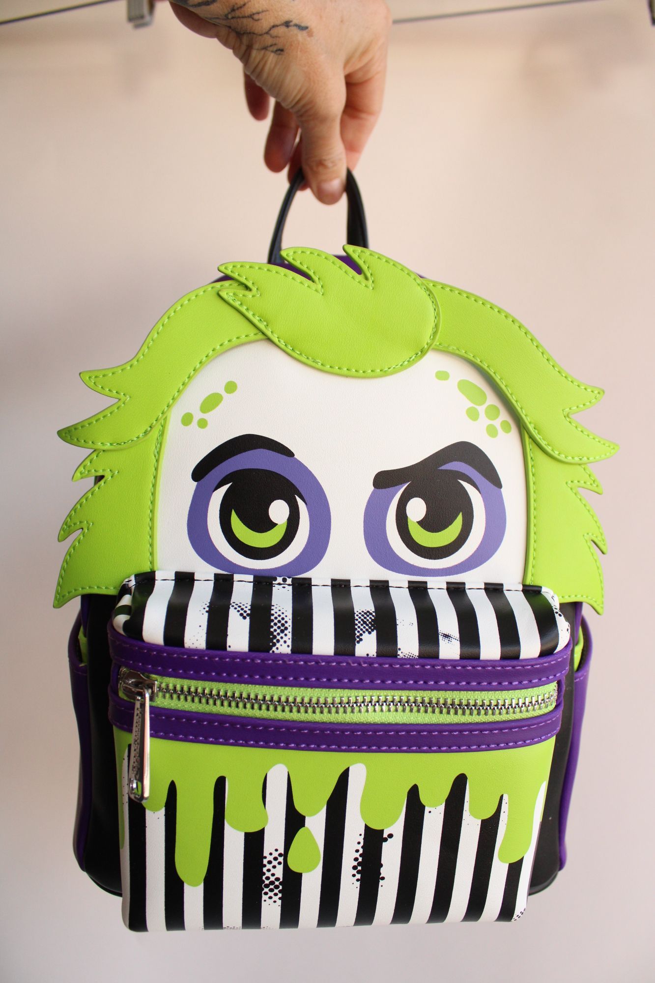 Other Loungefly Beetlejuice Backpack, New With Tags, Green and Pur Size ONE SIZE - 2 Thumbnail