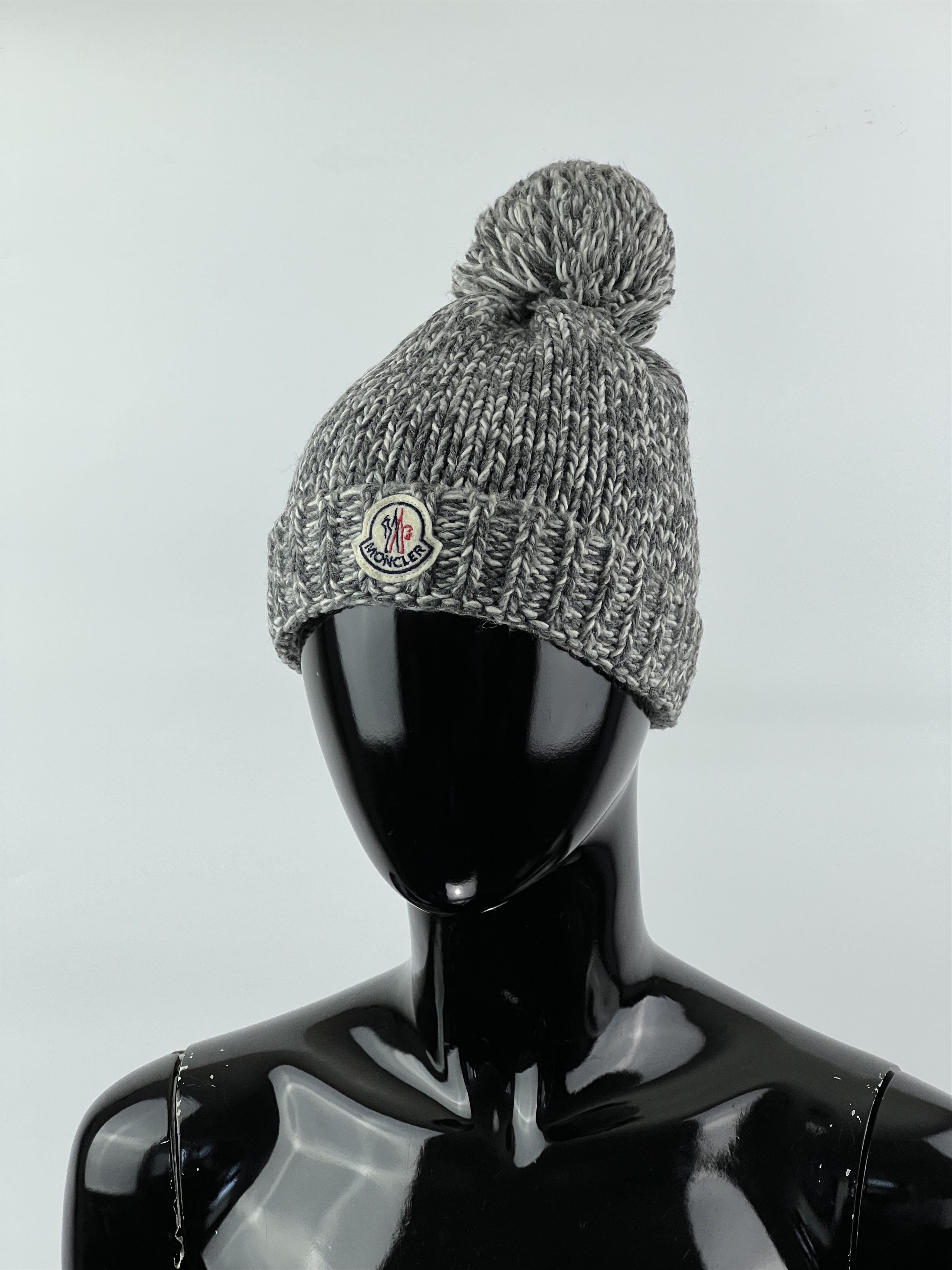 Moncler Beanie Hat Moncler Cap Mens Black Moncler Wool/Acrylic