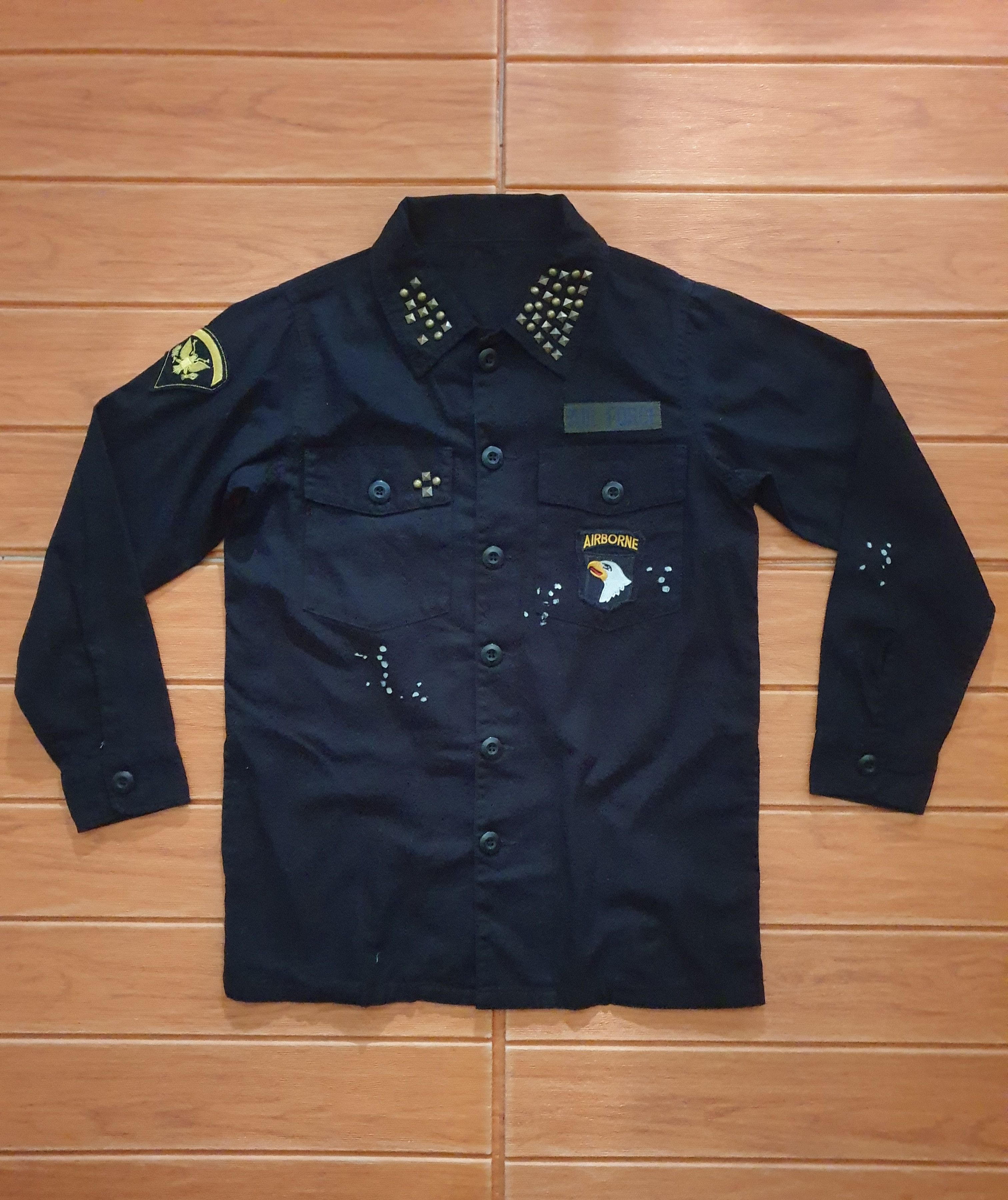 Japanese Brand Air force airborne button ups shirt Size US M / EU 48-50 / 2 - 1 Thumbnail