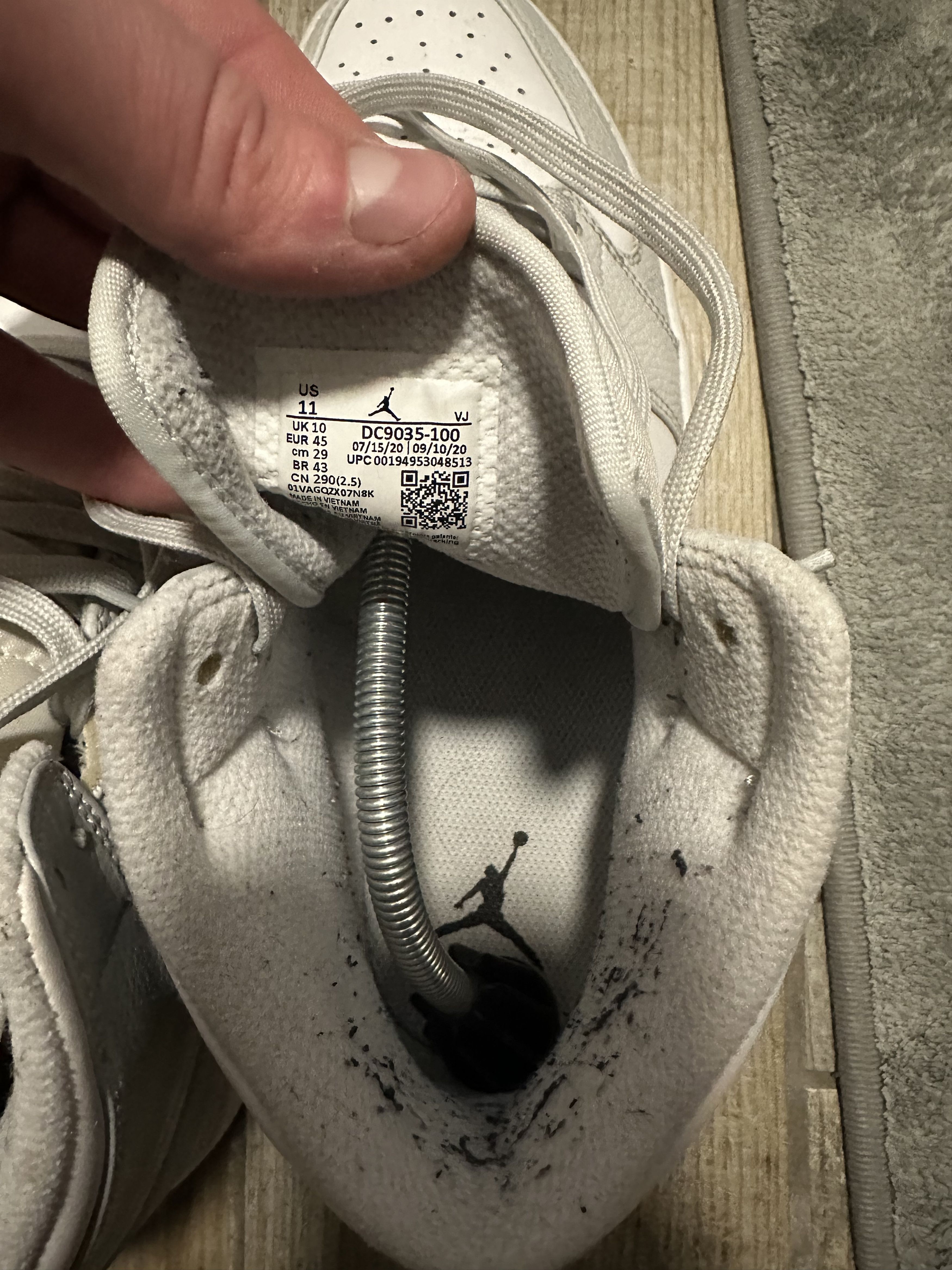 Nike Jordan 1 Mid Grey Camo Size US 11 / EU 44 - 6 Thumbnail