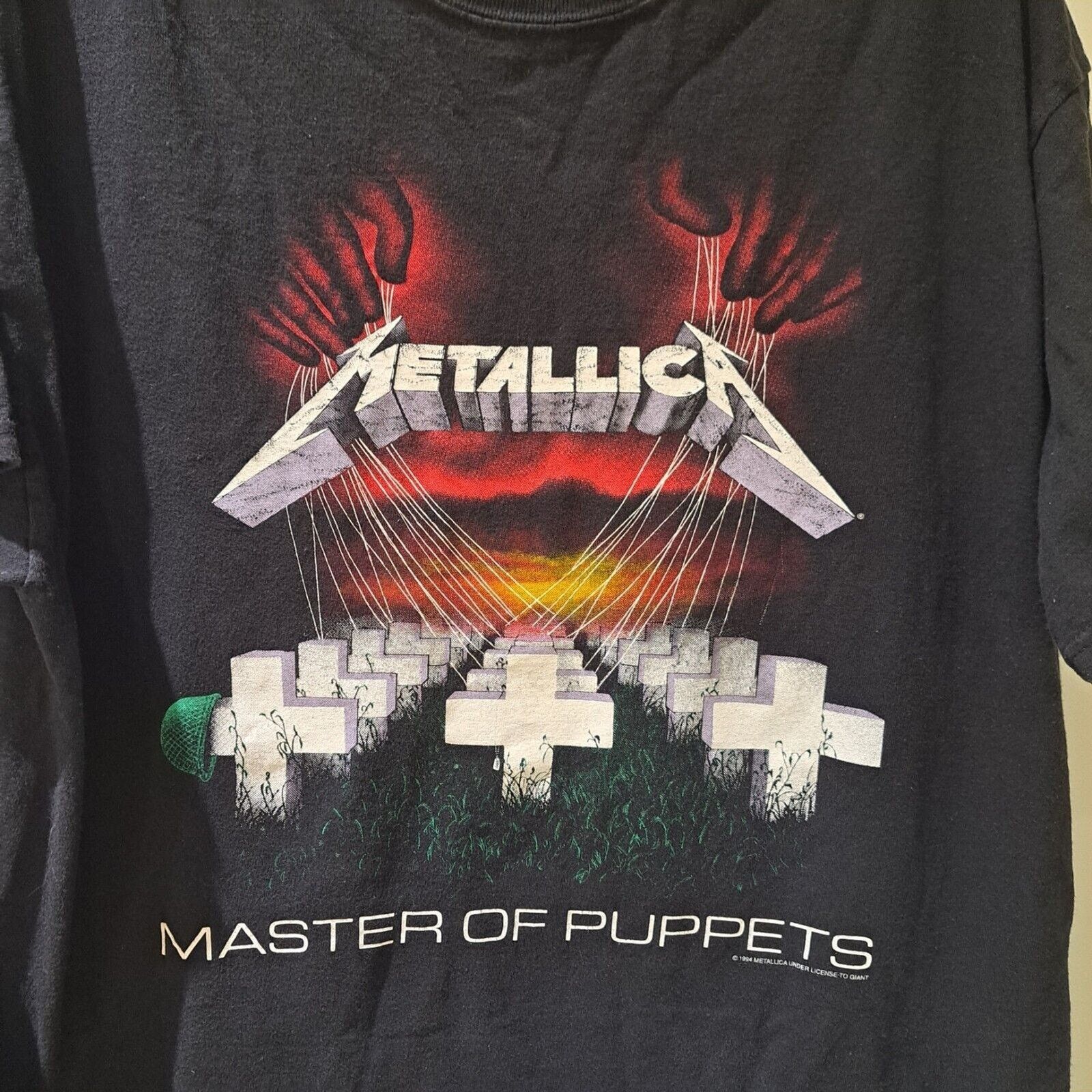 Hanes Metallica Vintage T Shirt 1994 Master Of Puppets LP Cover L Size US L / EU 52-54 / 3 - 3 Thumbnail