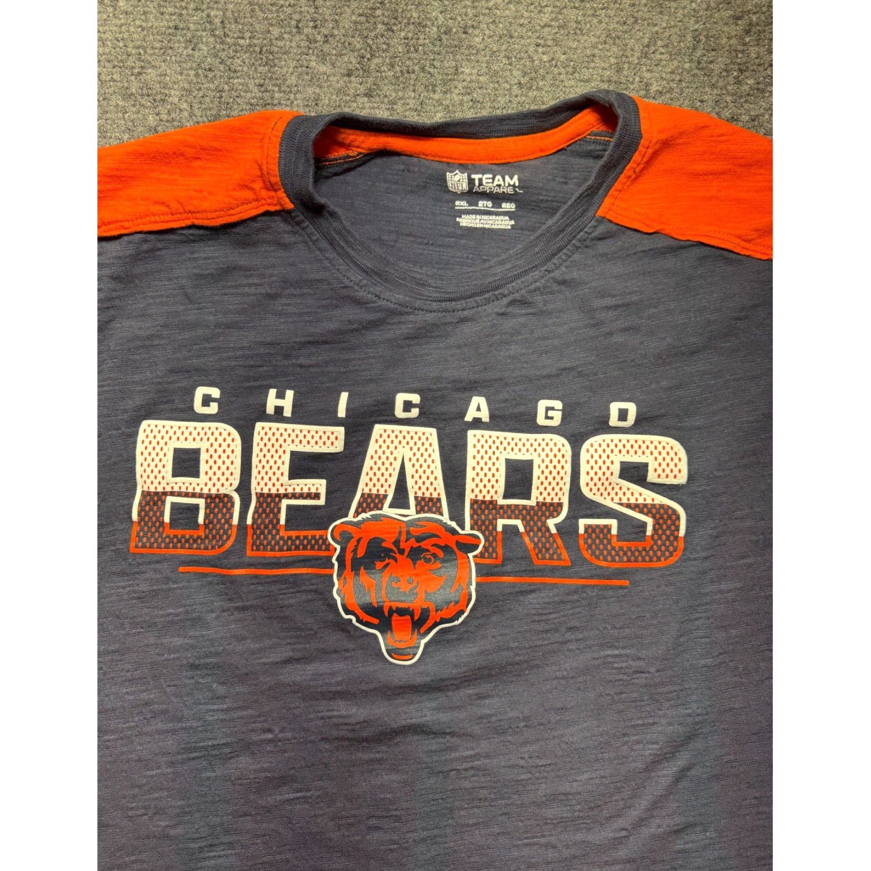 NFL NFL Chicago Bears T Shirt Mens 2XL Blue Orange Team Apparel Football Shirt Mens Blue Size US XXL / EU 58 / 5 - 2 Thumbnail