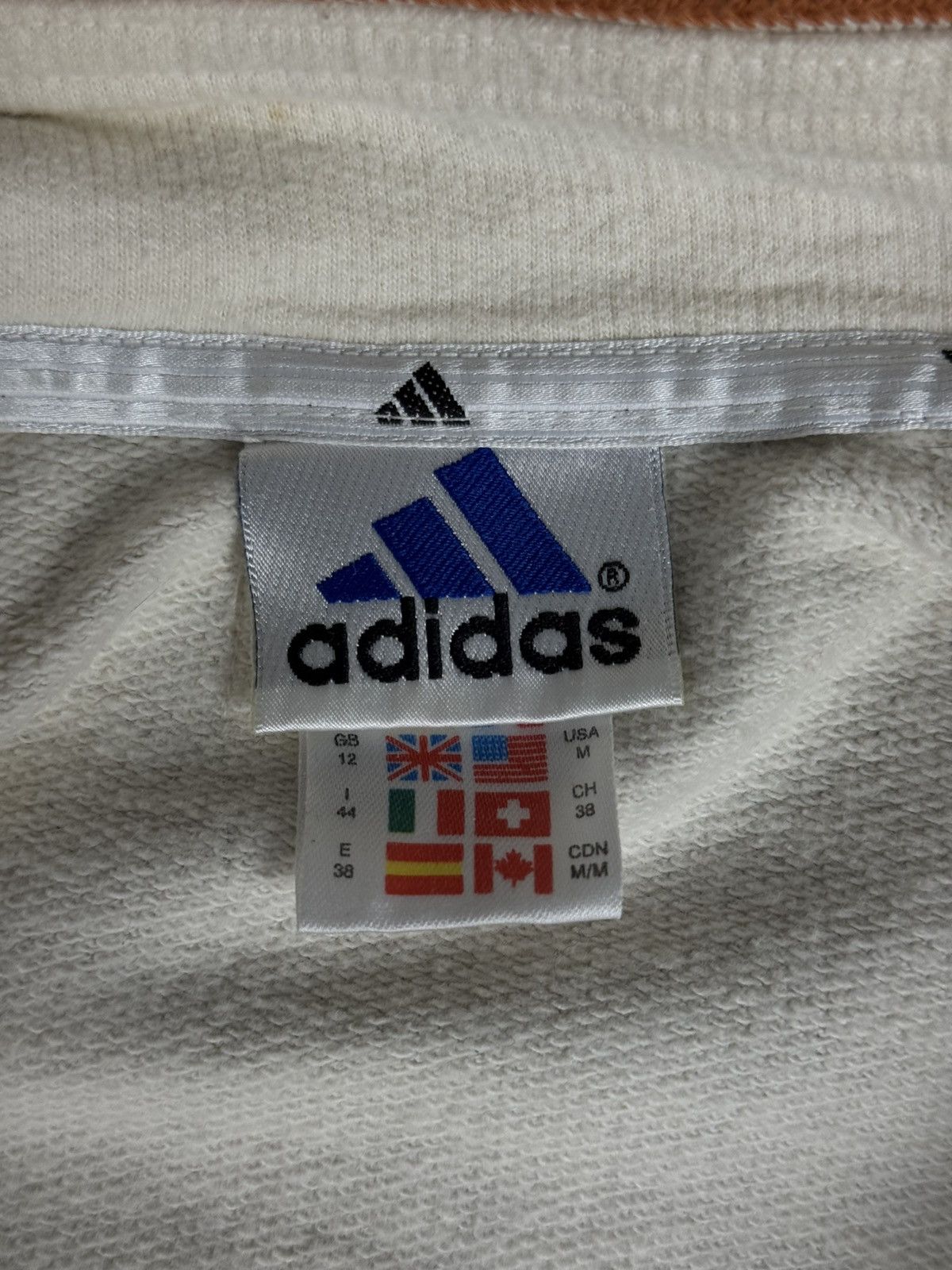 Adidas Adidas – Vintage Jacket – Cream/Off-White – Size M 👕 Size US M / EU 48-50 / 2 - 6 Thumbnail