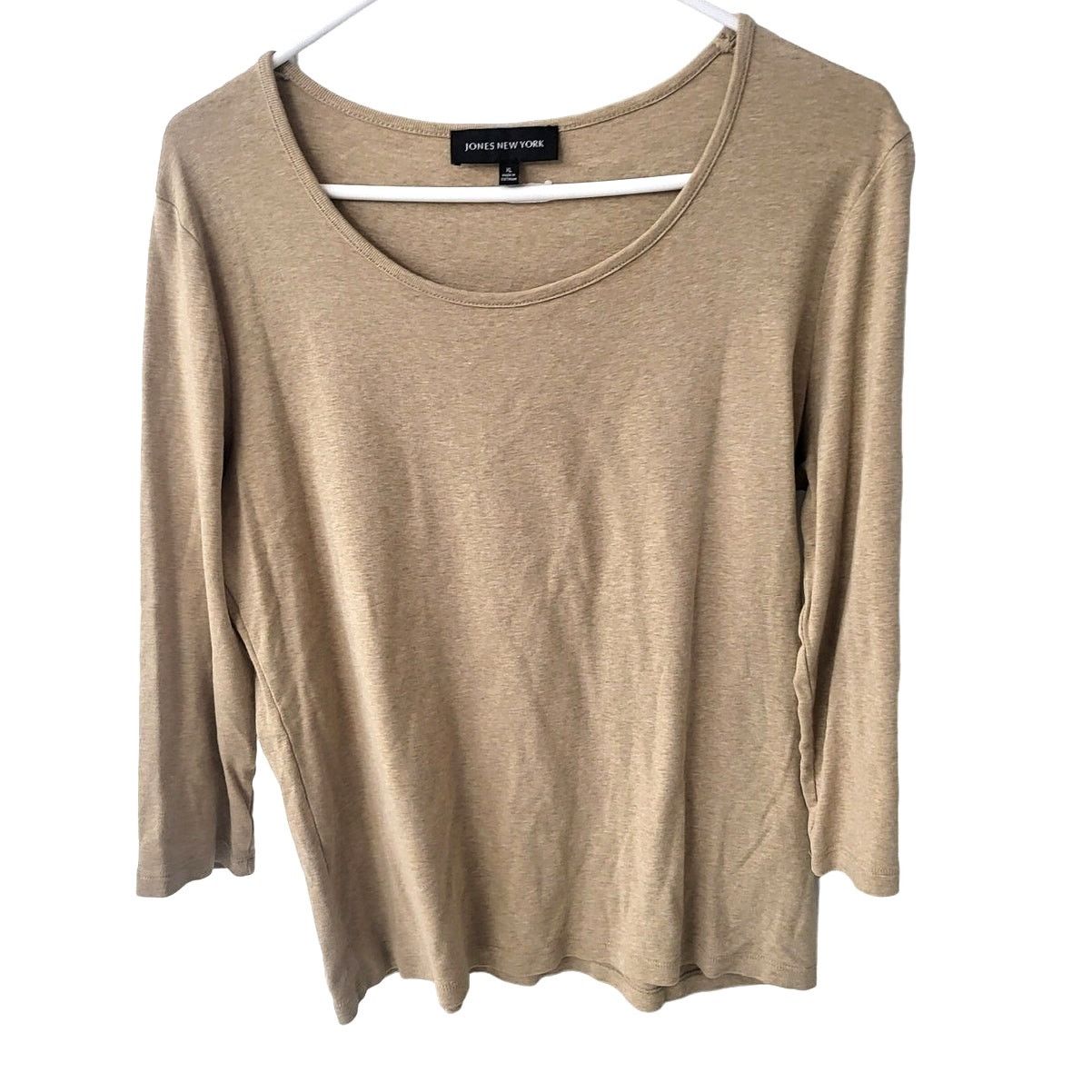Jones New York Bundle - Jones New York Scoop 3/4 Sleeve Tops - Tan & Red-XL Size XL / US 12-14 / IT 48-50 - 2 Thumbnail