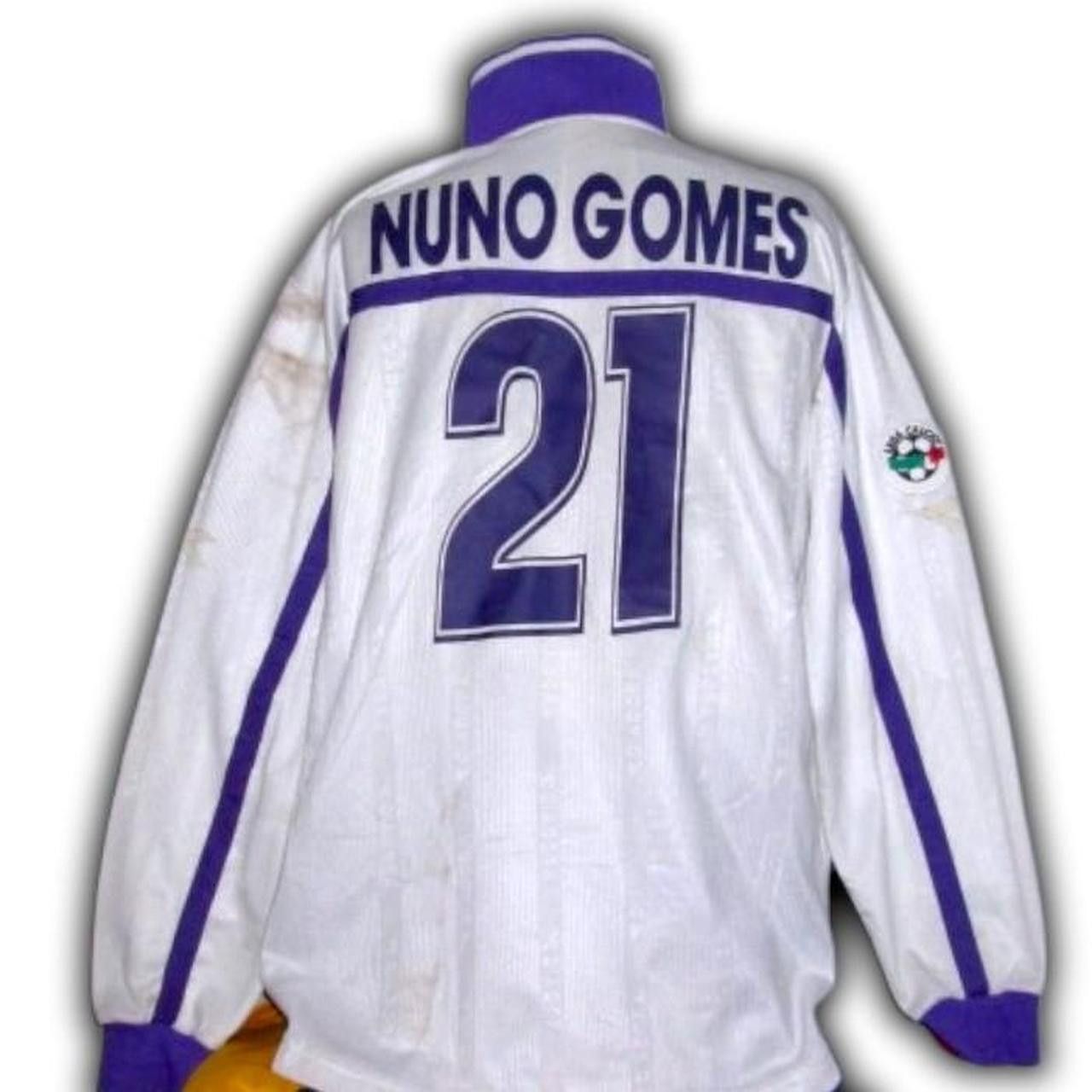 Diadora Match Worn Fiorentina 2000 2001 Away Shirt Jersey long Size US XL / EU 56 / 4 - 1 Thumbnail