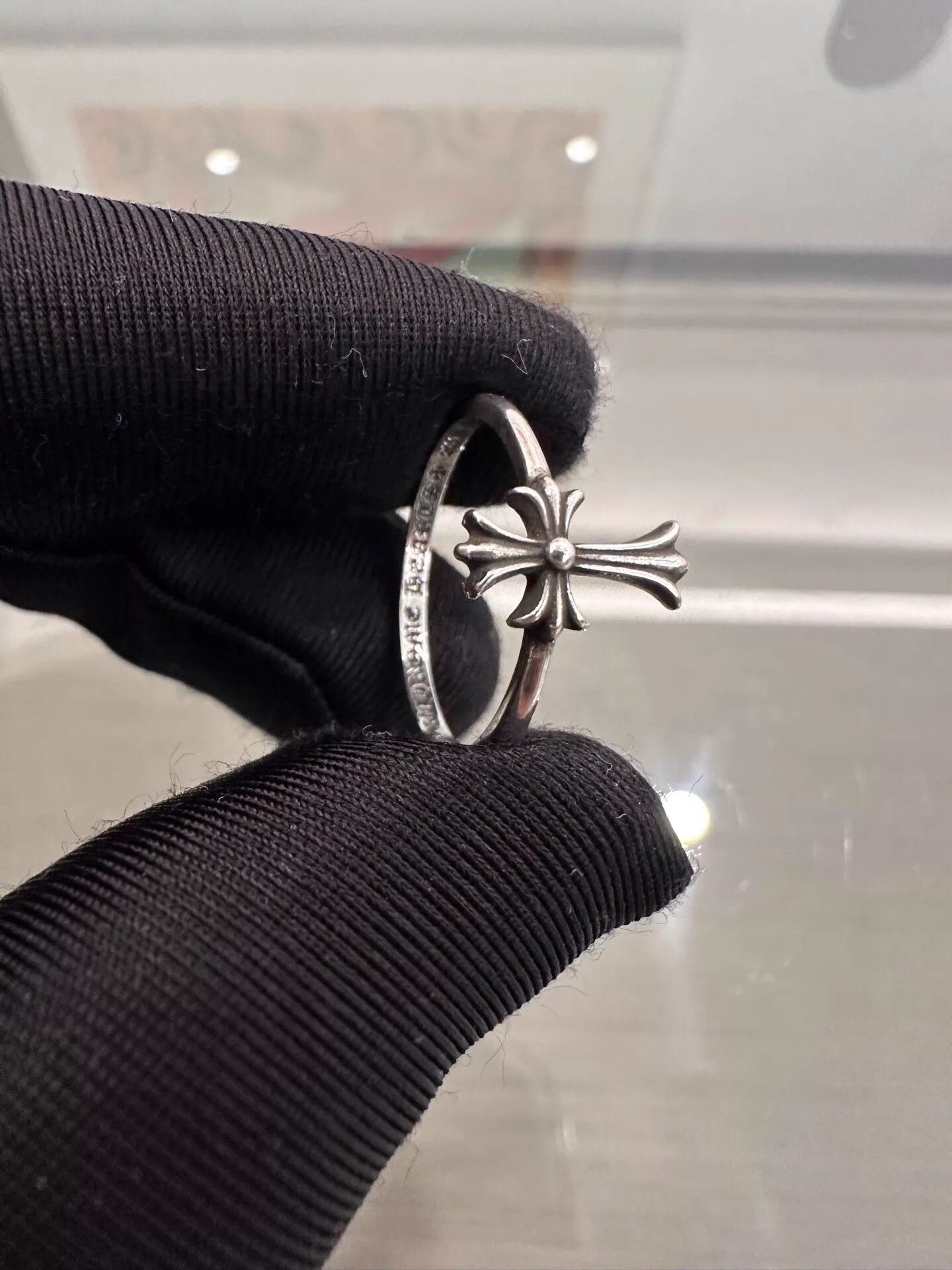 Chrome Hearts Chrome Hearts Bubblegum Cross 925 Silver Ring US8 Size ONE SIZE - 3 Thumbnail