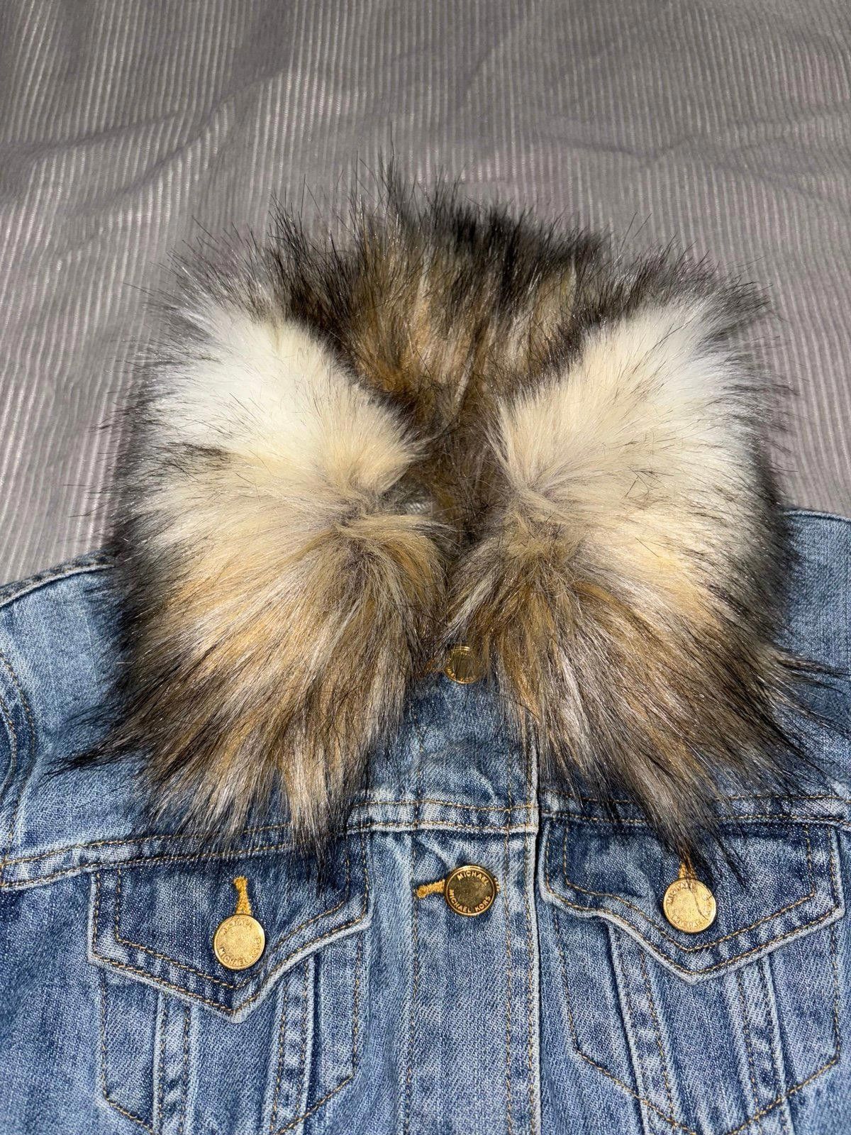 If Six Was Nine Vintage Y2k Michael Kors Denim Jean Jacket Fur Collar west Size XS / US 0-2 / IT 36-38 - 6 Thumbnail