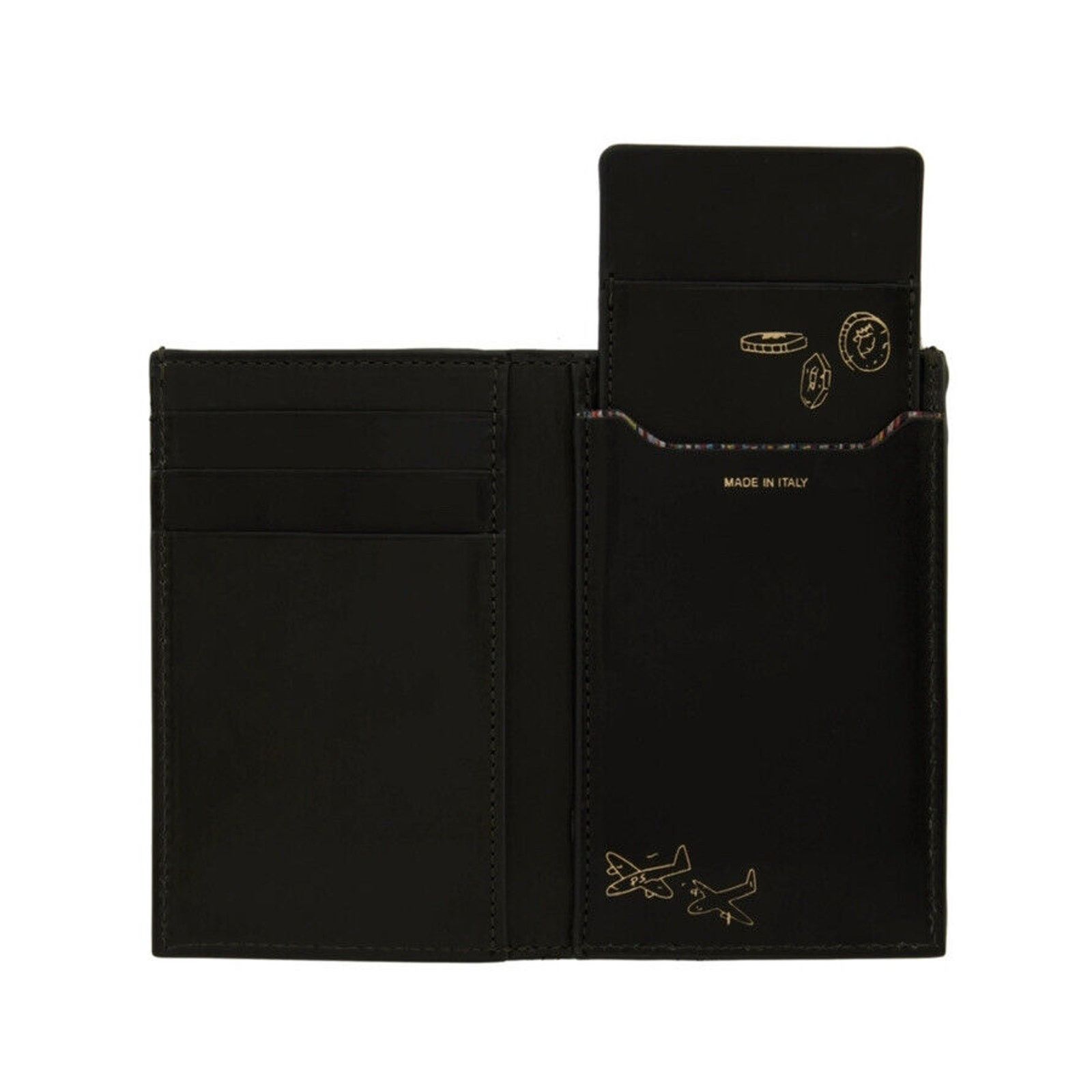 Rare NWT Paul Smith $250 Leather Airplane Wallet Pop-up Card