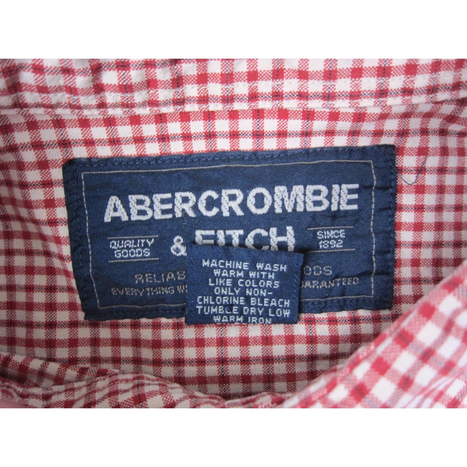 Abercrombie & Fitch Abercrombie & Fitch Shirt XL Orange Gingham Button-Up Mens Vintage No? Size US XL / EU 56 / 4 - 4 Thumbnail