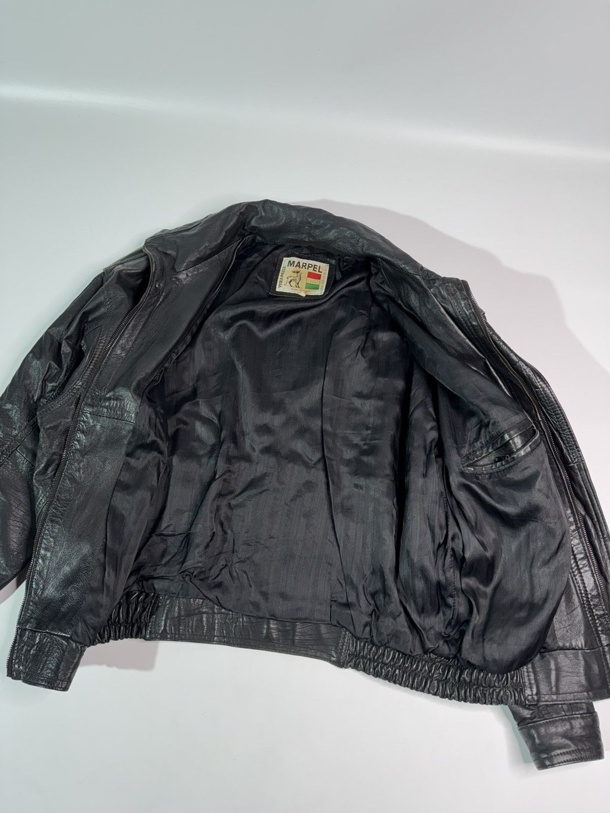 Other Vintage Made in Italy leather jacket boxy avant garde swag Size US L / EU 52-54 / 3 - 5 Thumbnail