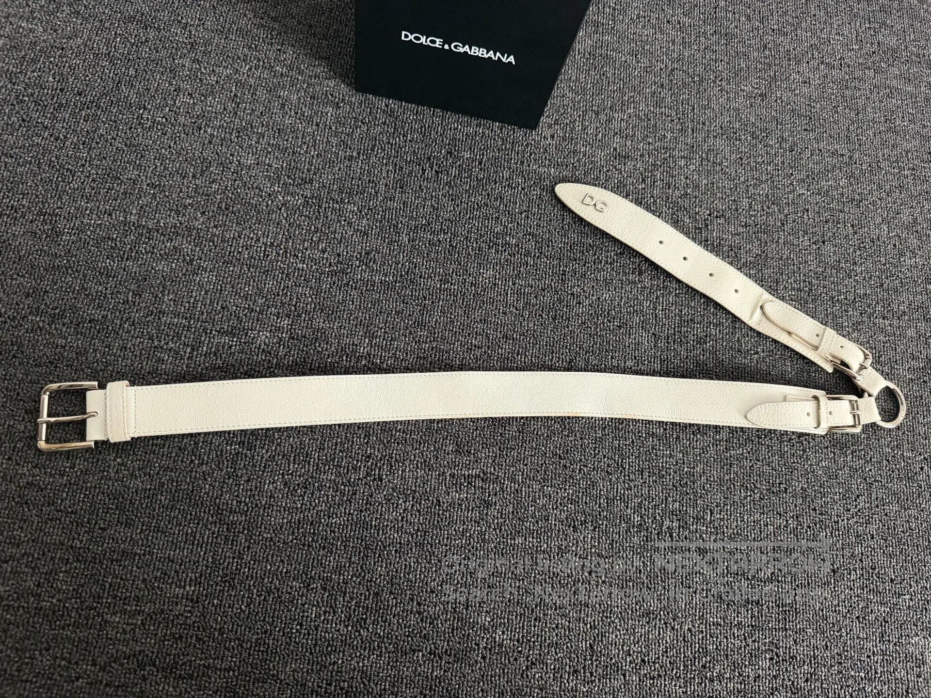 Dolce & Gabbana Dolce&Gabbana White Leather Belt. Size ONE SIZE - 6 Thumbnail