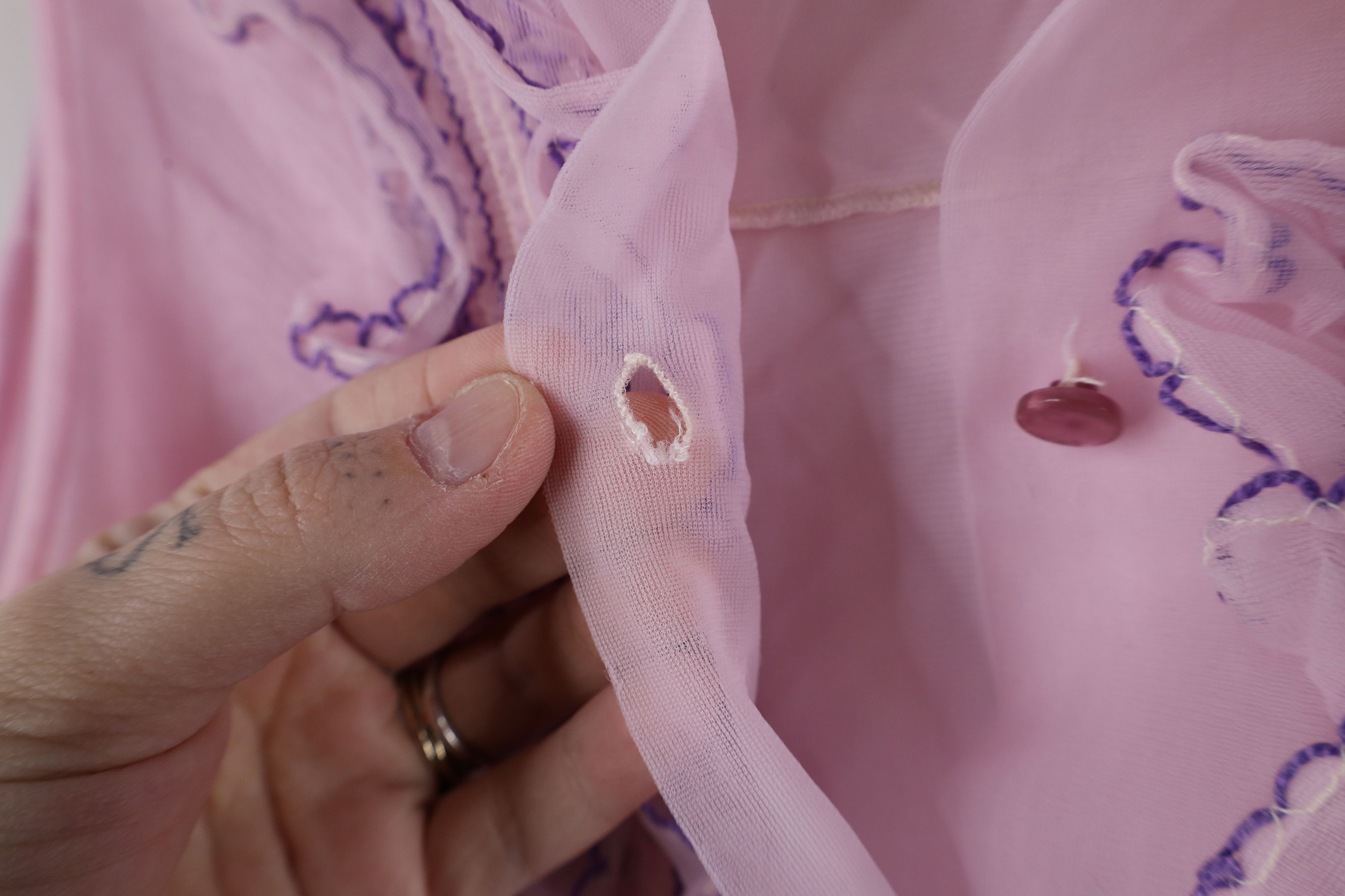 Vintage Vintage 60s 70s Fairy Princess Sleeveless Night Shirt Size M / US 6-8 / IT 42-44 - 7 Thumbnail