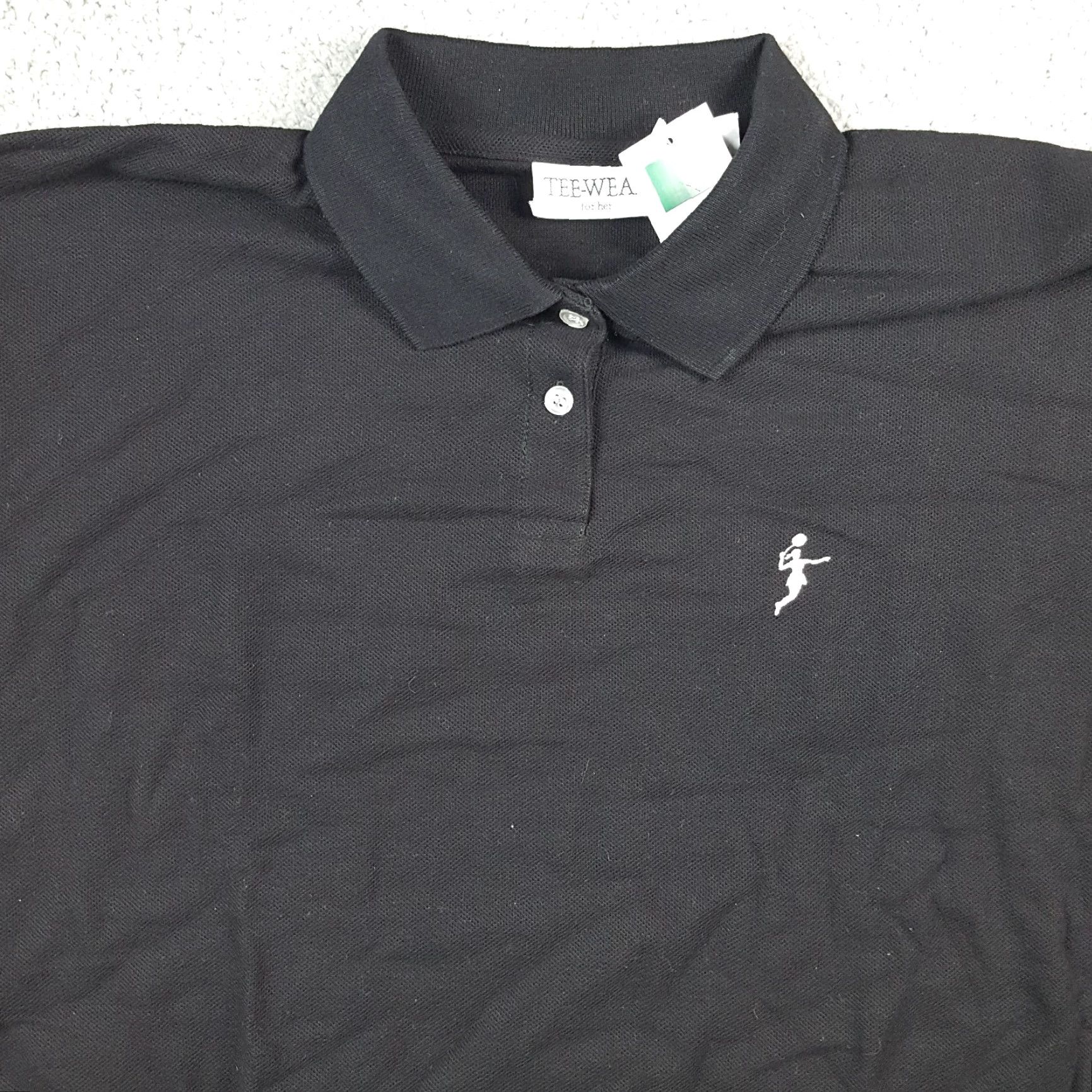 Vintage Vintage Tee Wear Cropped Polo Shirt Women Large Black 90s Preppy Tennis Golf Sports Size L / US 10 / IT 46 - 2 Thumbnail