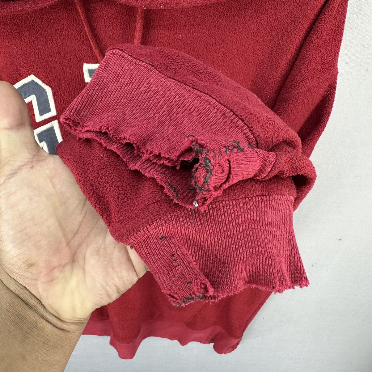 Gap Vintage 00s GAP Pullover Fleece Hoodie Distressed Size US XXL / EU 58 / 5 - 13 Thumbnail