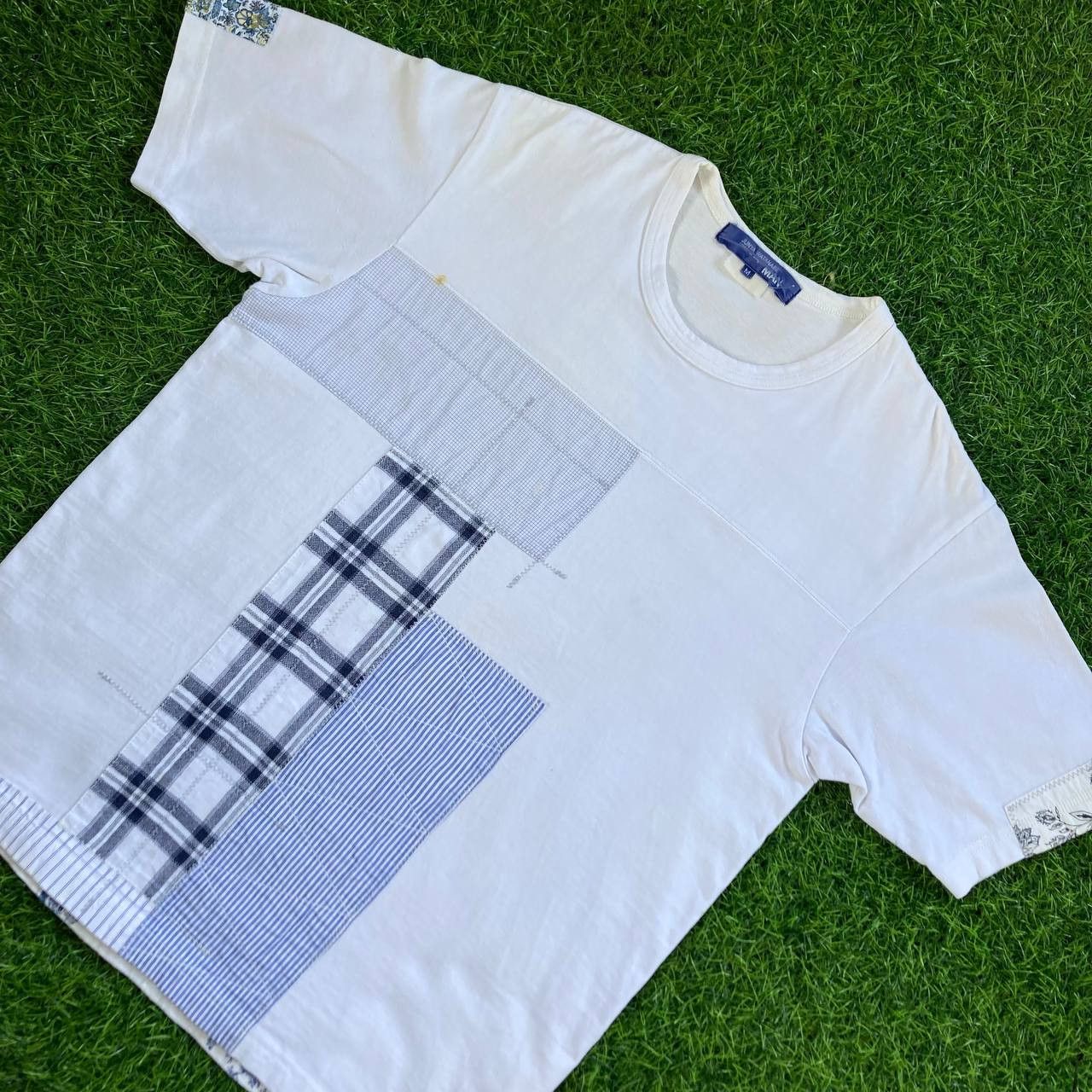 image of Comme Des Garcons x Junya Watanabe Ss20 Junya Watanabe Man X Comme Des Garçons Patchwork Tee in Whi